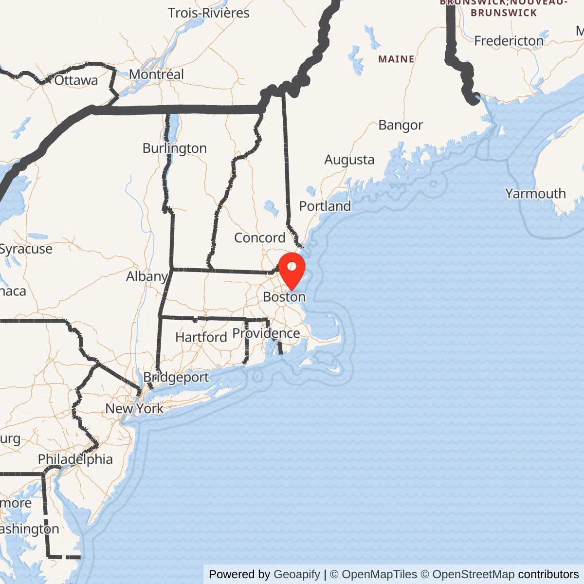 Map showing location of Nike Site B-17L, Massachusetts
