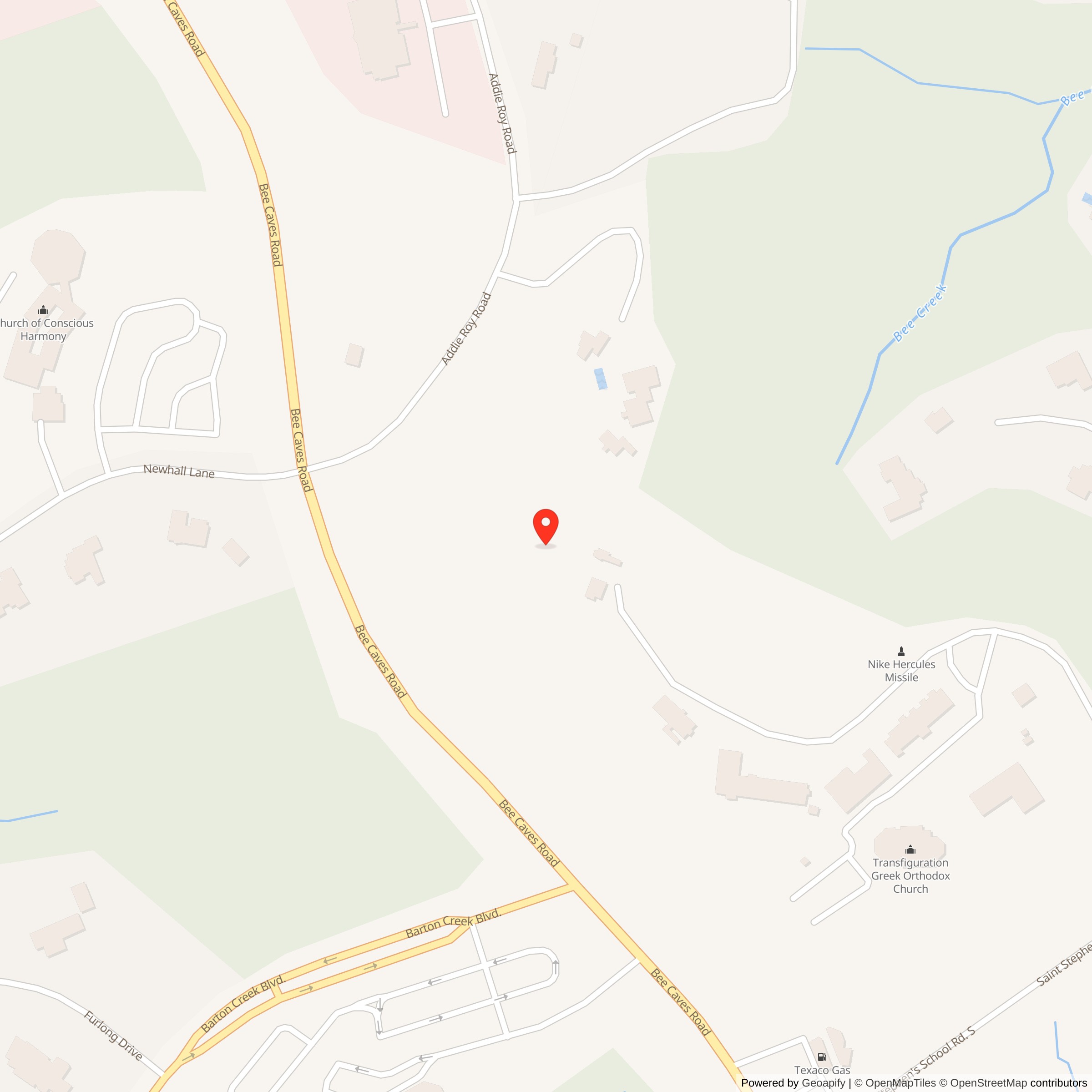 Map showing location of Nike Site BG-80C, Texas