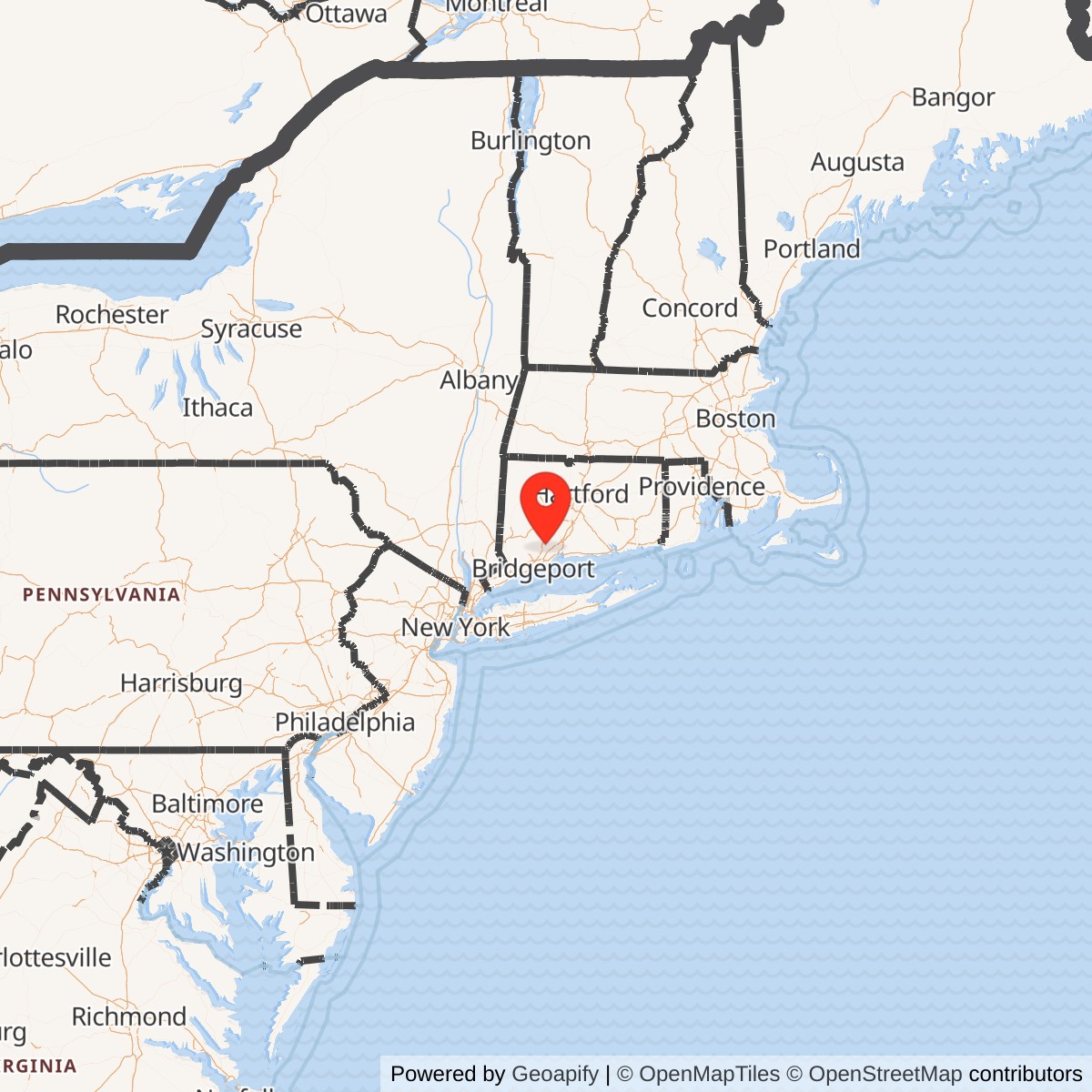 Map showing location of Nike Site BR-04 Launch Area, Connecticut