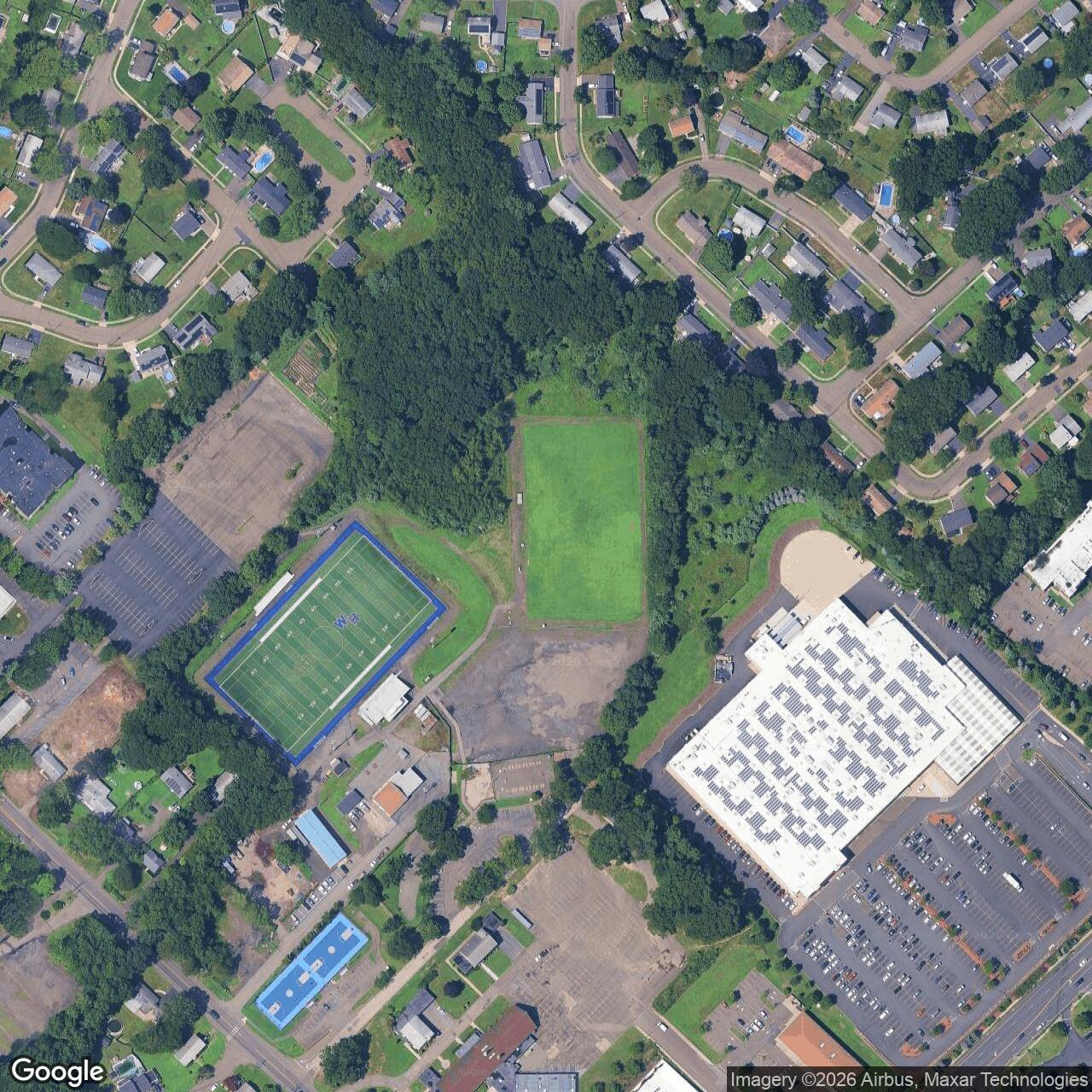 Current Google Satellite Image of Nike Site BR-15 Launch Area, Connecticut