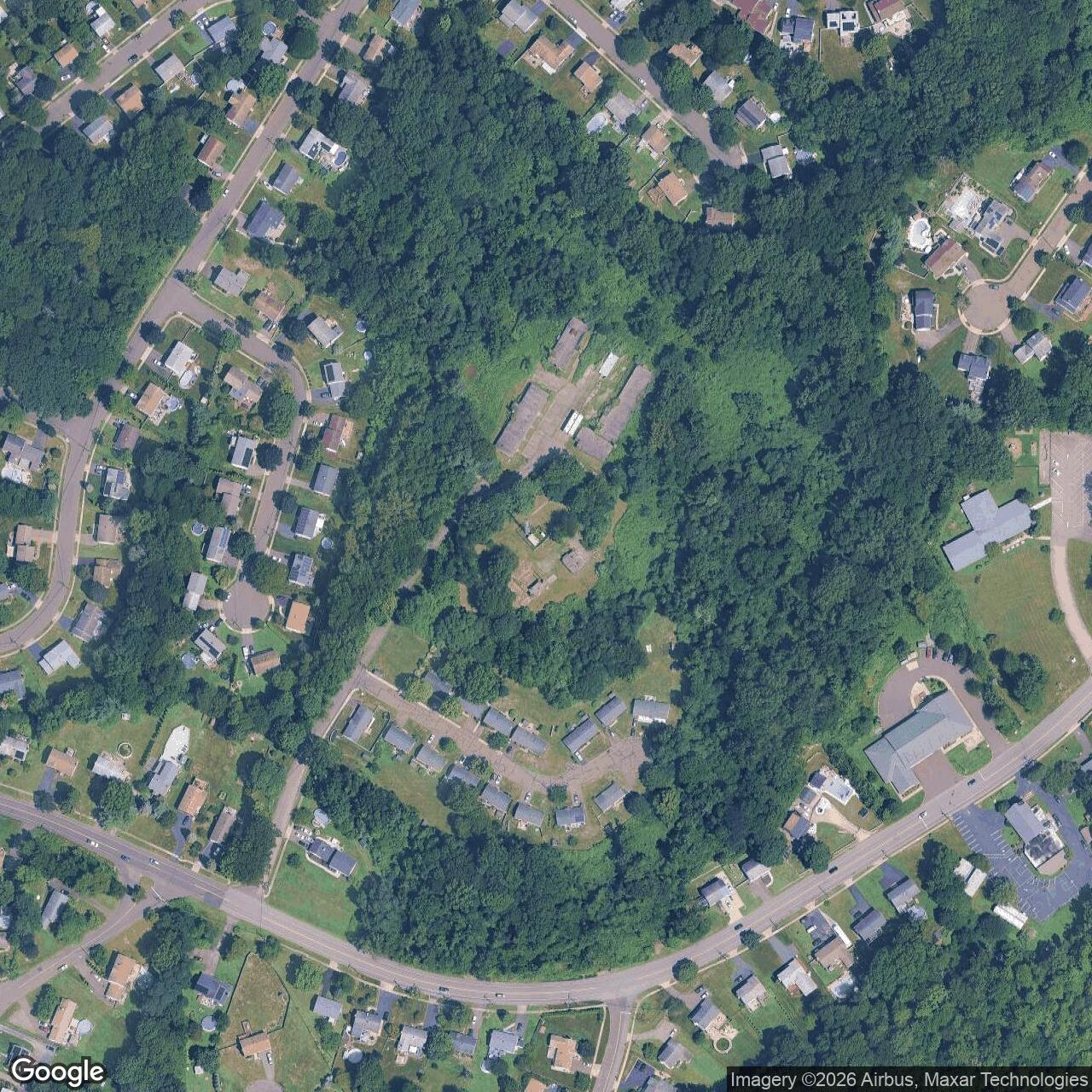 Current Google Satellite Image of Nike Site BR-17 IFC, Connecticut