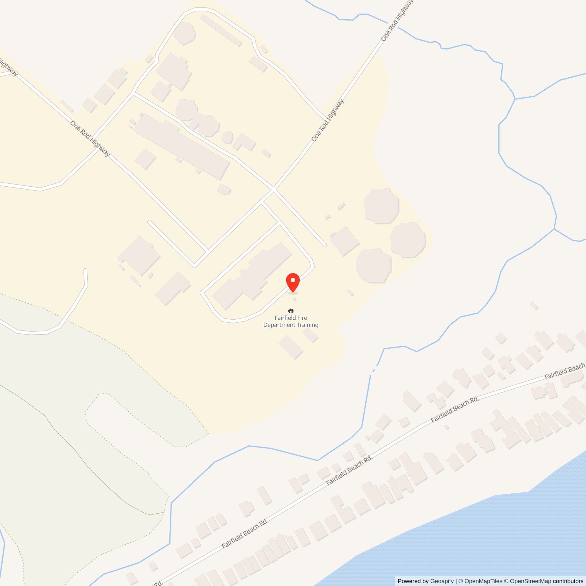 Street Level Map showing location of Nike Site BR-65 IFC, Connecticut