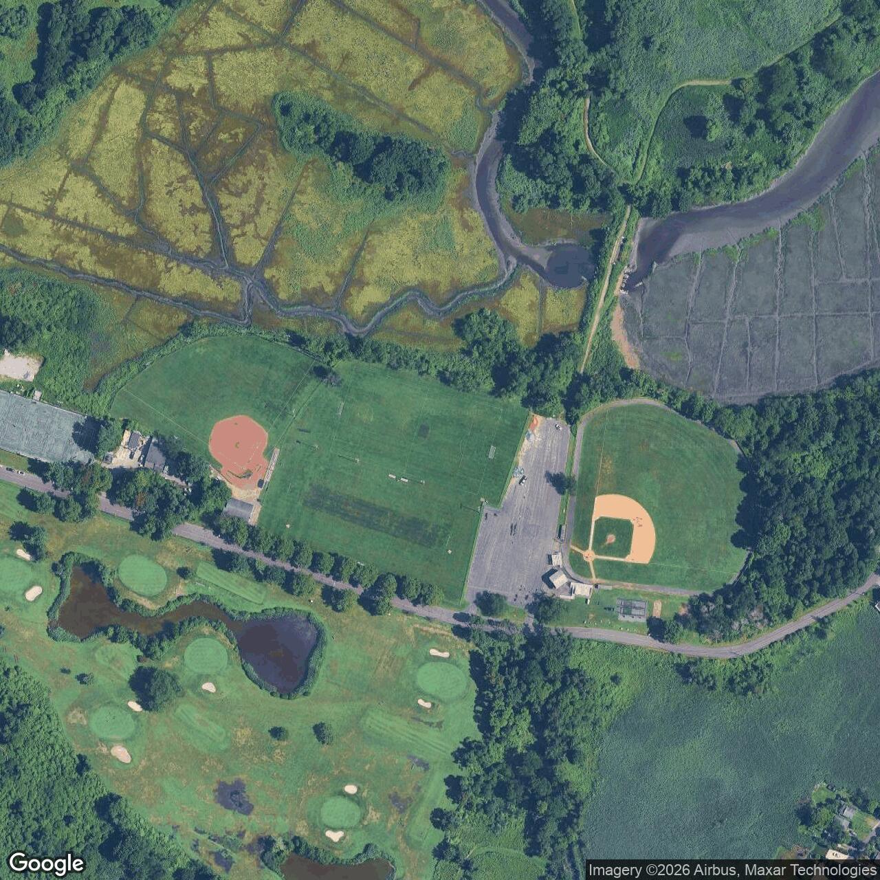 Current Google Satellite Image of Nike Site BR-65 Launch Area, Connecticut