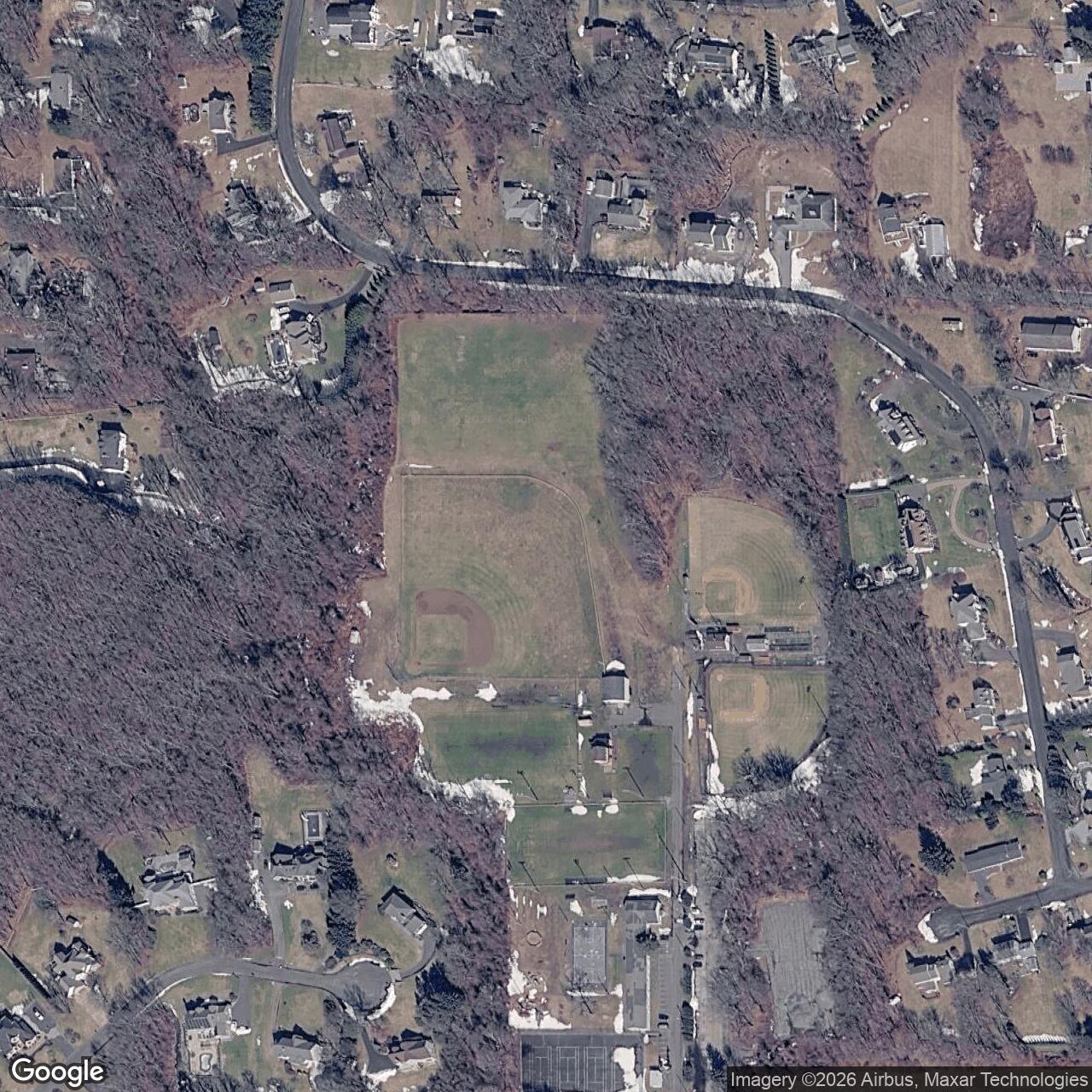 Current Google Satellite Image of Nike Site BR-94 Launch Area, Connecticut