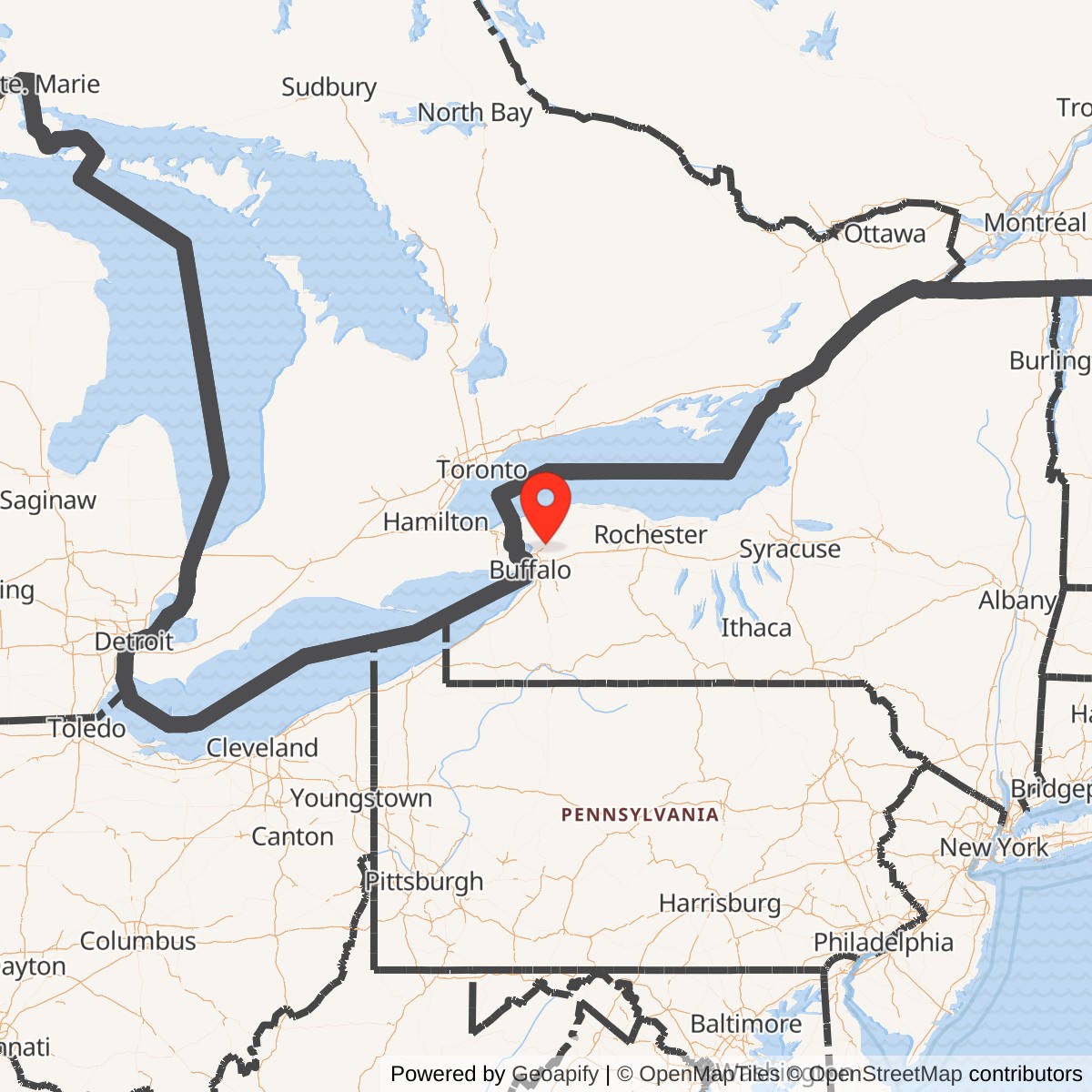 Map showing location of Nike Site BU-09 Launch Area, New York