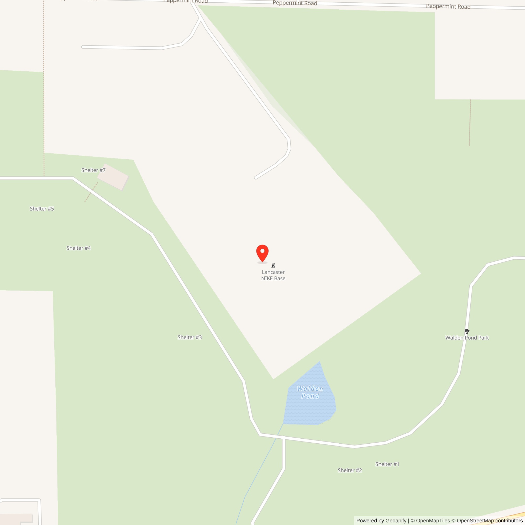 Street Level Map showing location of Nike Site BU-18 Launch Area, New York