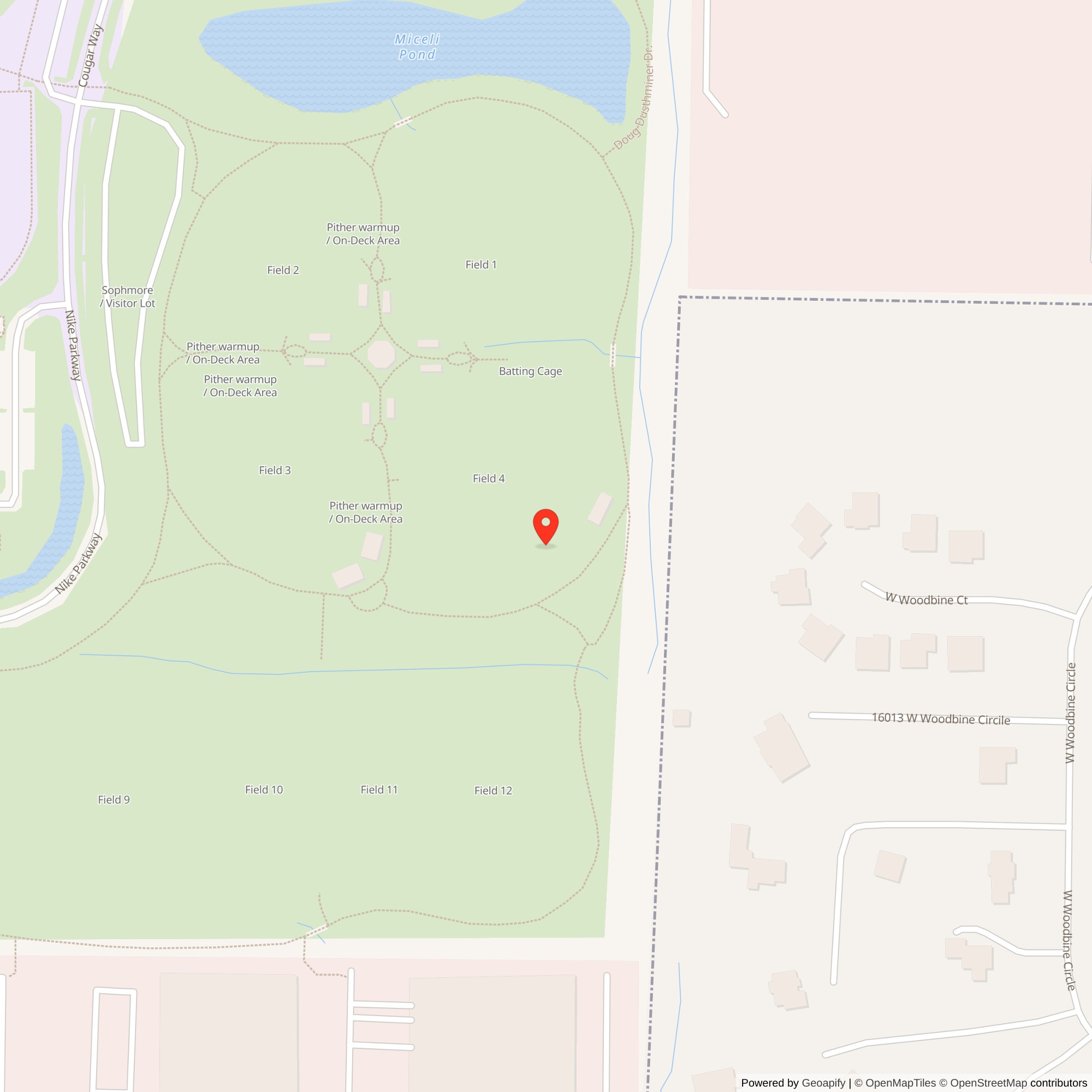 Map showing location of Nike Site C-94 IFC, Libertyville Illinois