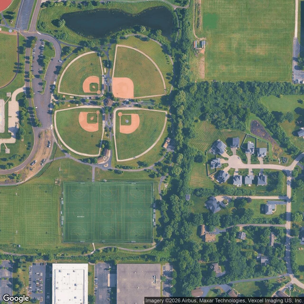Current Google Satellite Image of Nike Site C-94 IFC, Libertyville Illinois