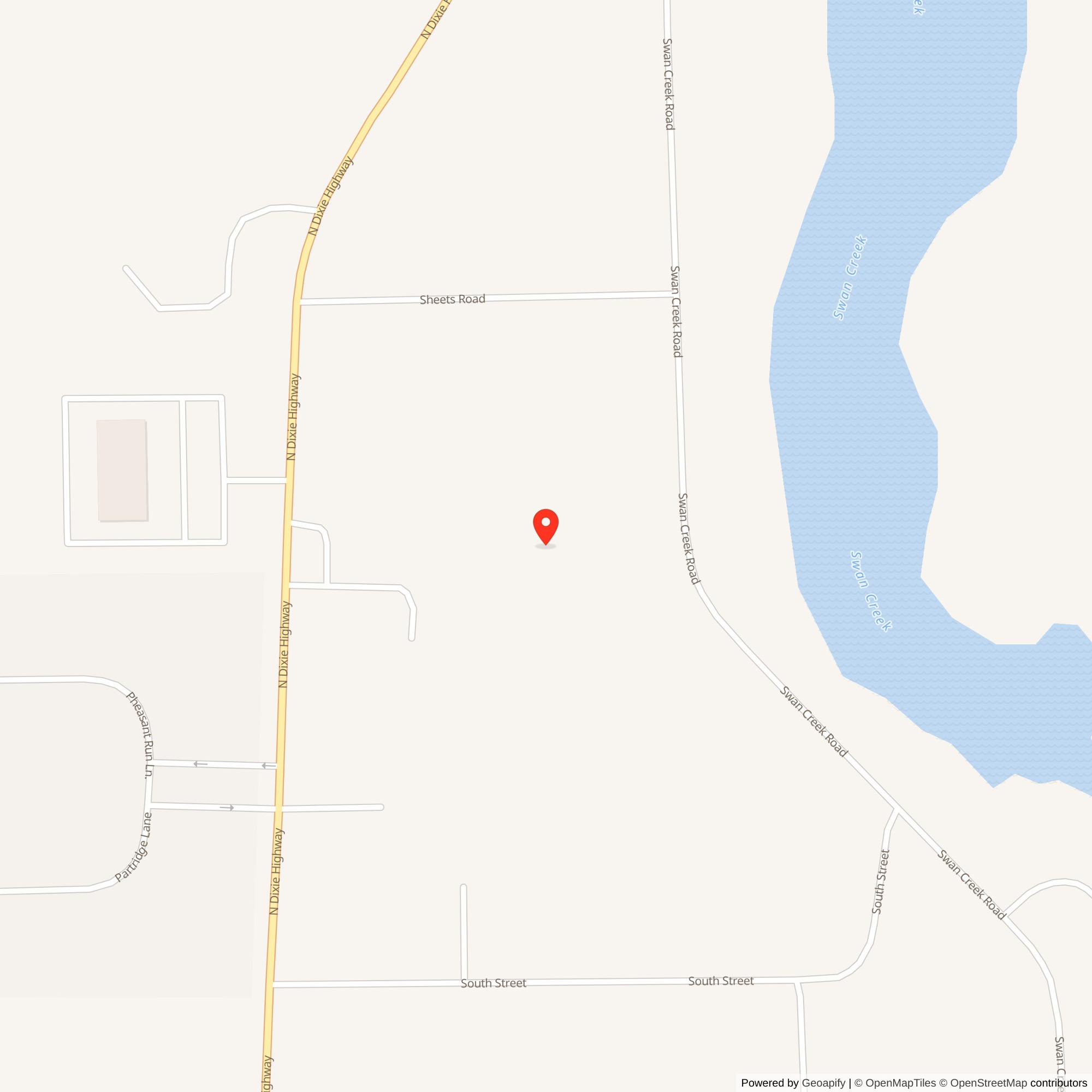 Map showing location of Nike Site D-58L, Michigan
