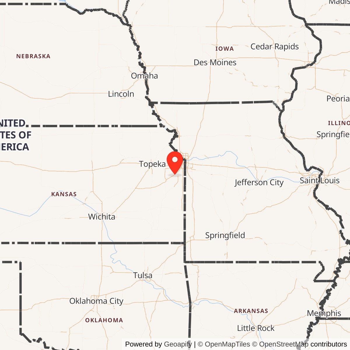 Map showing location of Nike Site KC-60L, Kansas