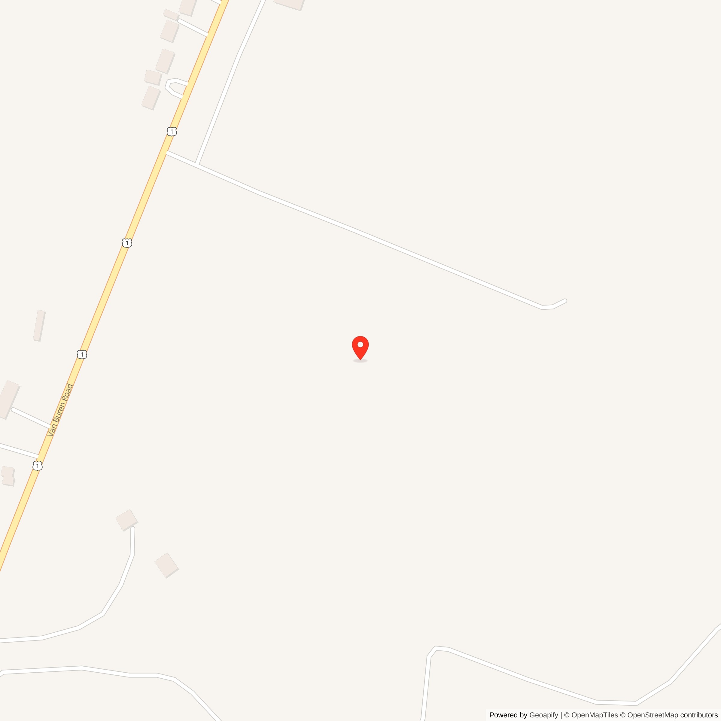 Map showing location of Nike Site L-85C, Maine