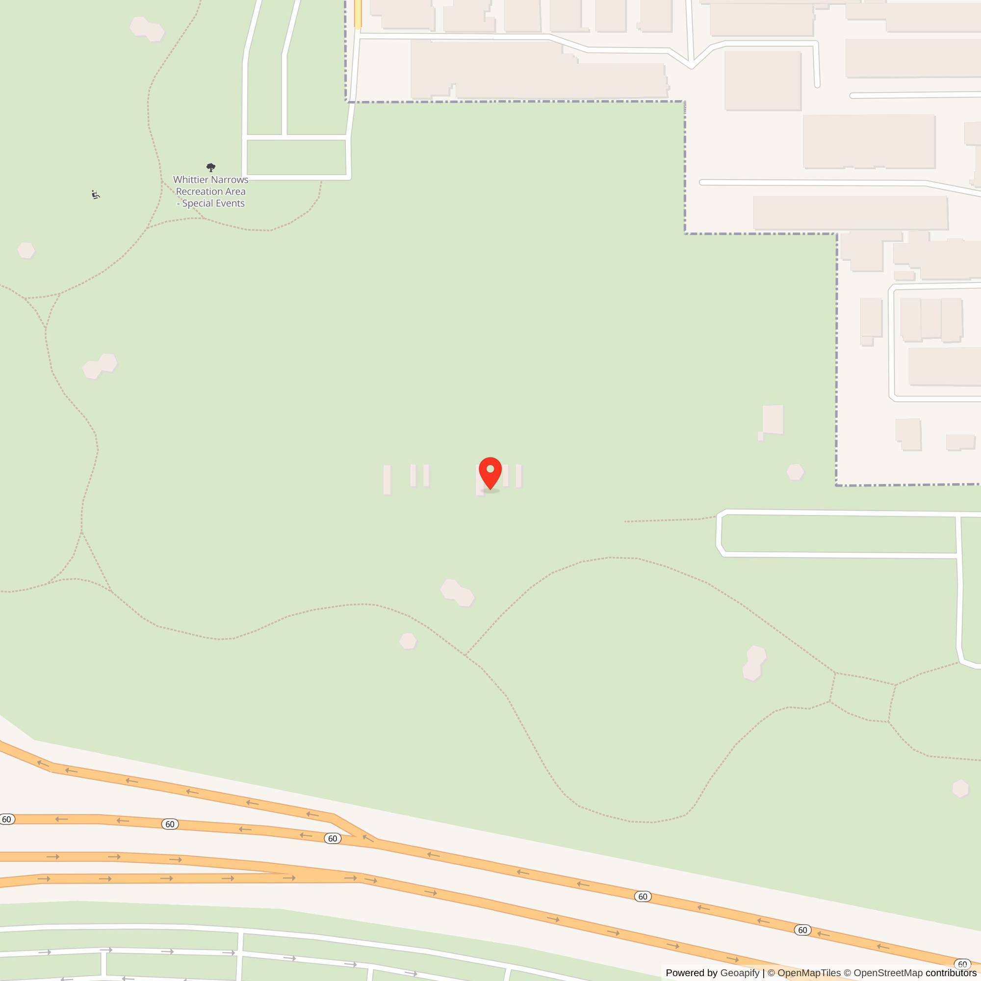 Street Level Map showing location of Nike Site LA-14 Launch Area, California