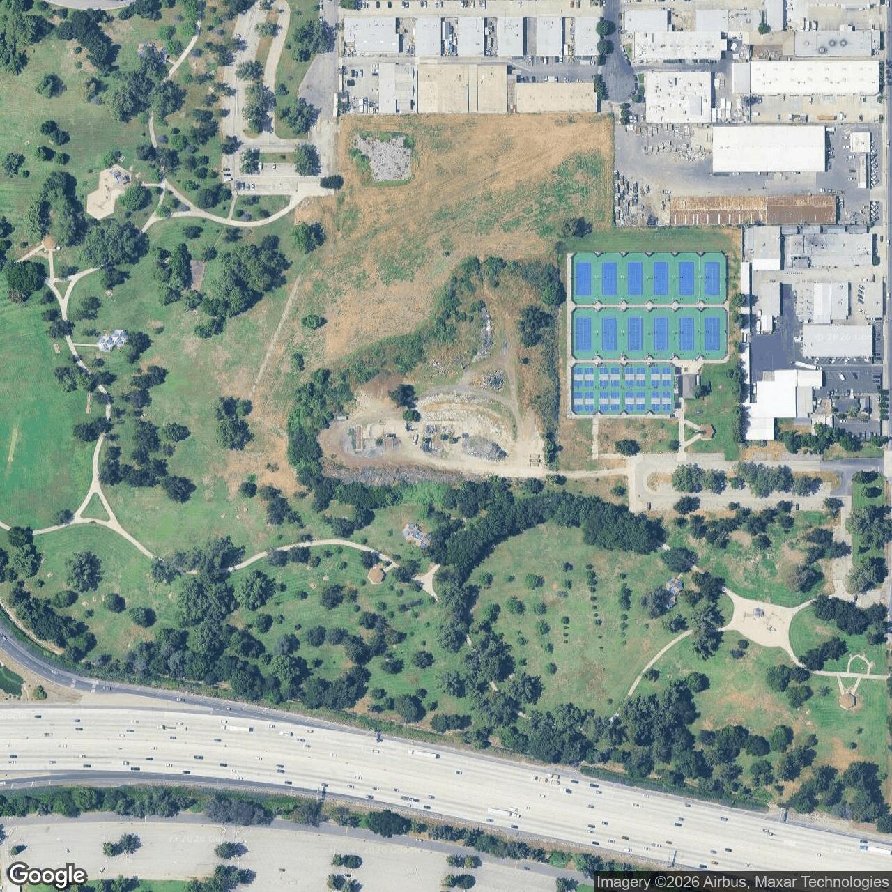 Current Google Satellite Image of Nike Site LA-14 Launch Area, California