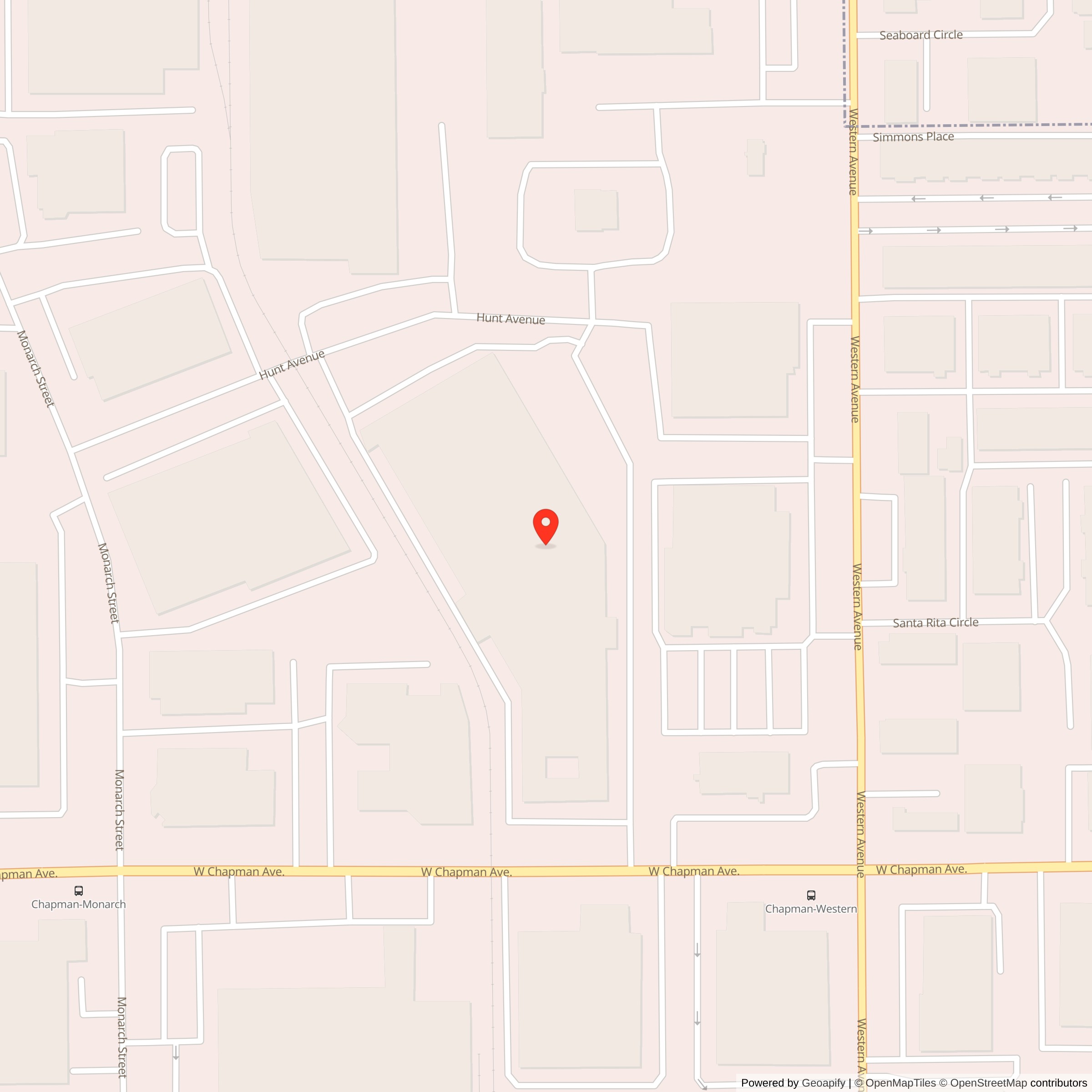 Street Level Map showing location of Nike Site LA-32 Launch Area, California