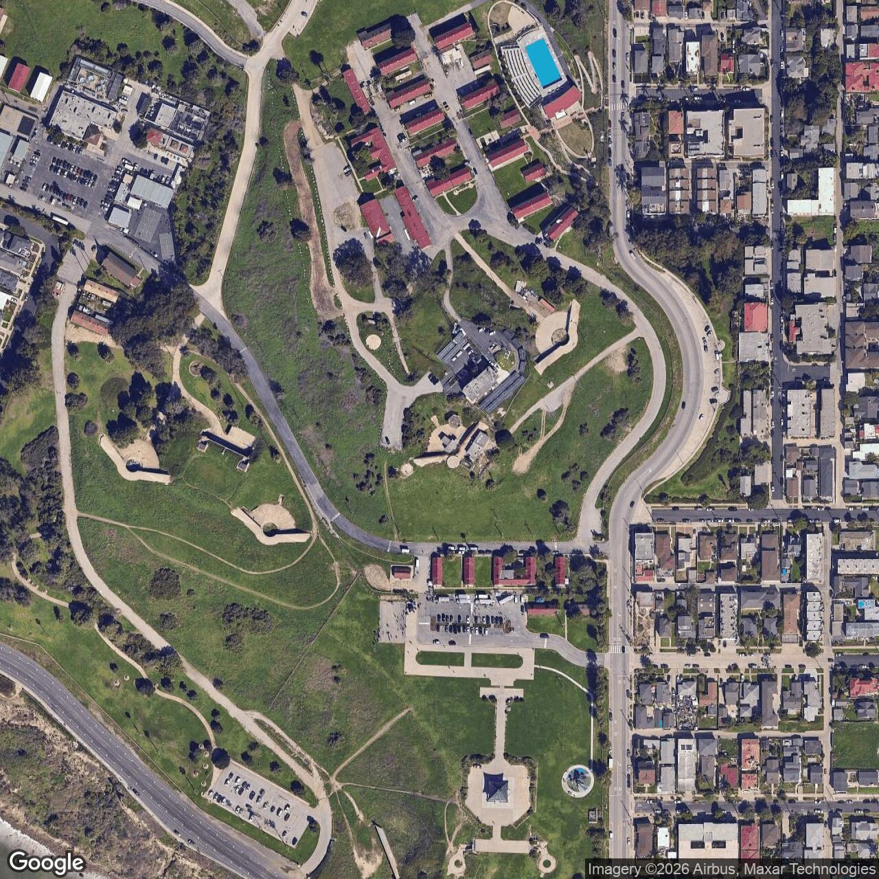 Current Google Satellite Image of Nike Site LA-43 IFC, California