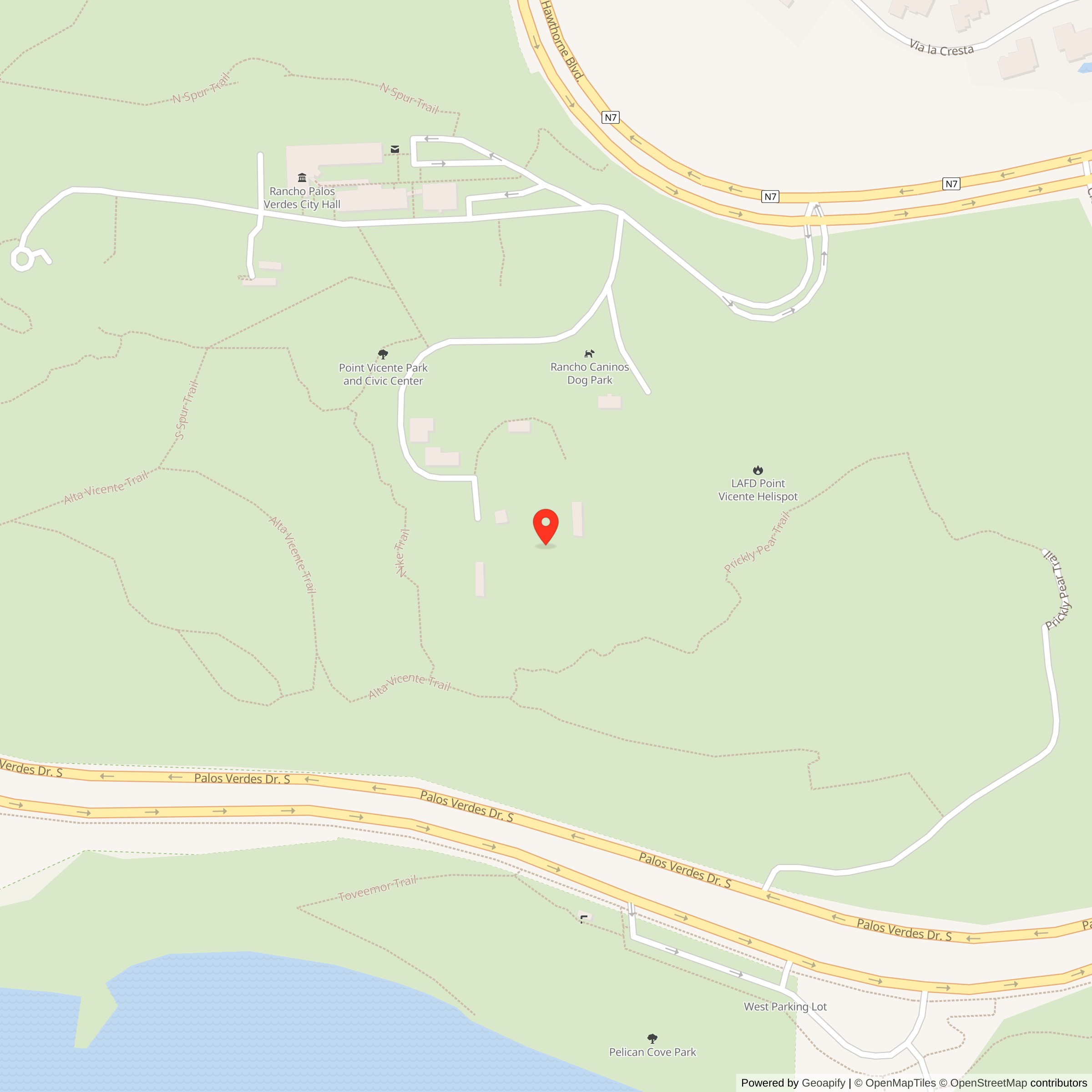 Street Level Map showing location of Nike Site LA-55 Launch Area, California