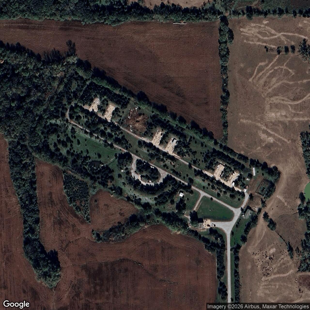 Current Google Satellite Image of Nike Site LI-01L, Nebraska