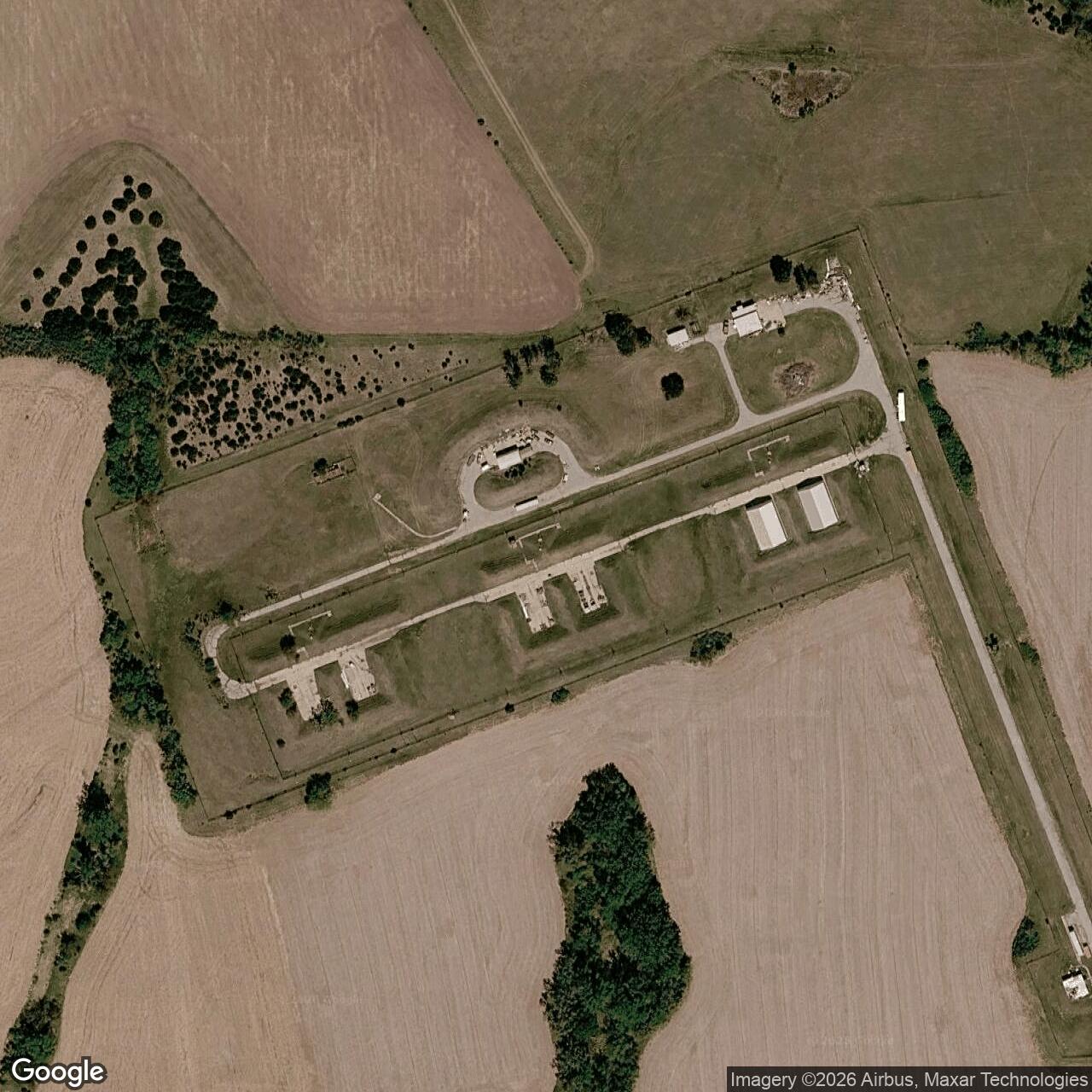 Current Google Satellite Image of Nike Site LI-50L, Nebraska