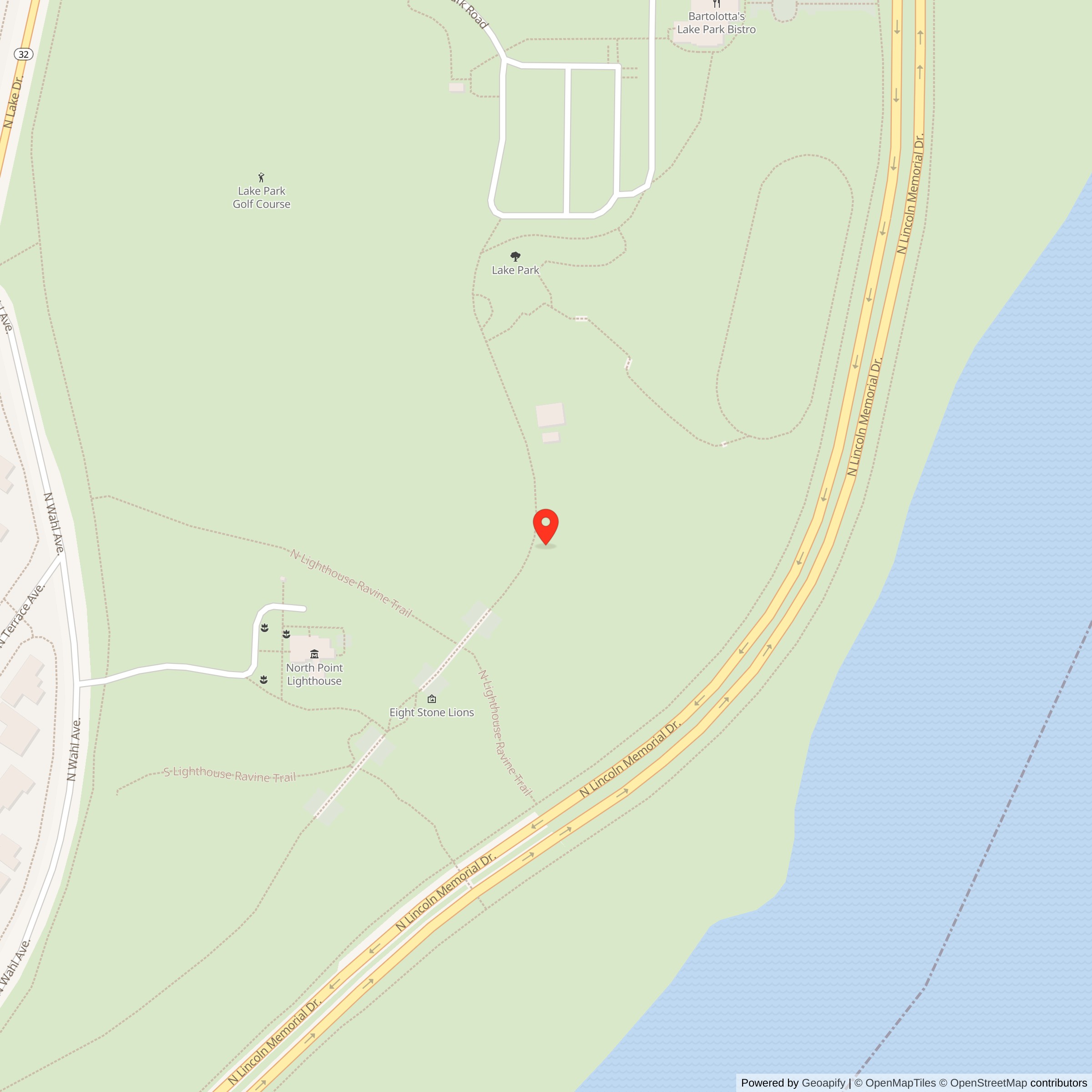 Map showing location of Nike Site M-20 IFC, Wisconsin