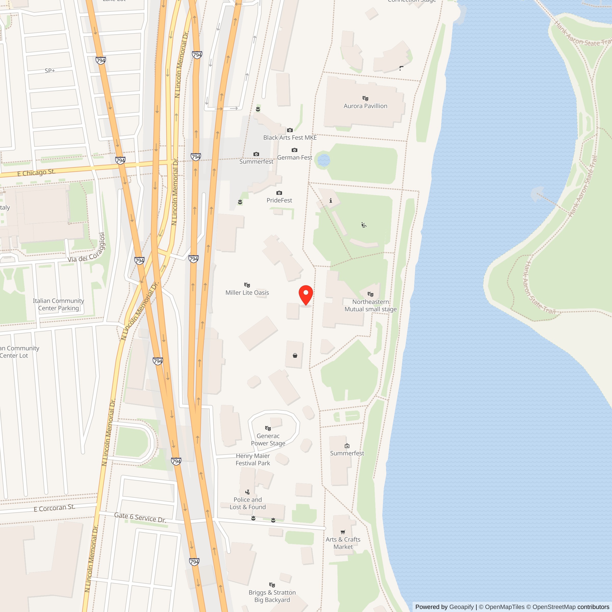 Map showing location of Nike Site M-20 Launch Area, Wisconsin