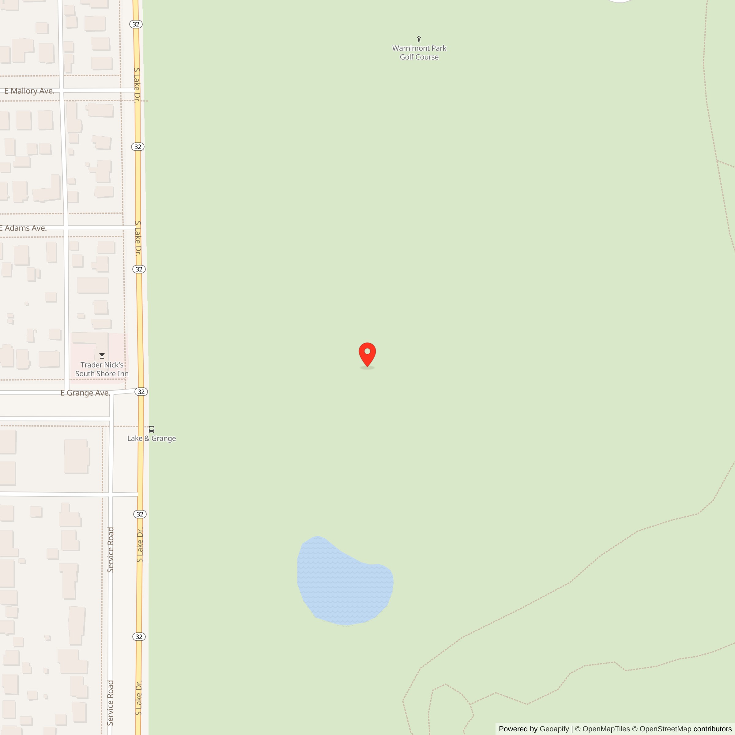Map showing location of Nike Site M-42 Launch Area, Wisconsin