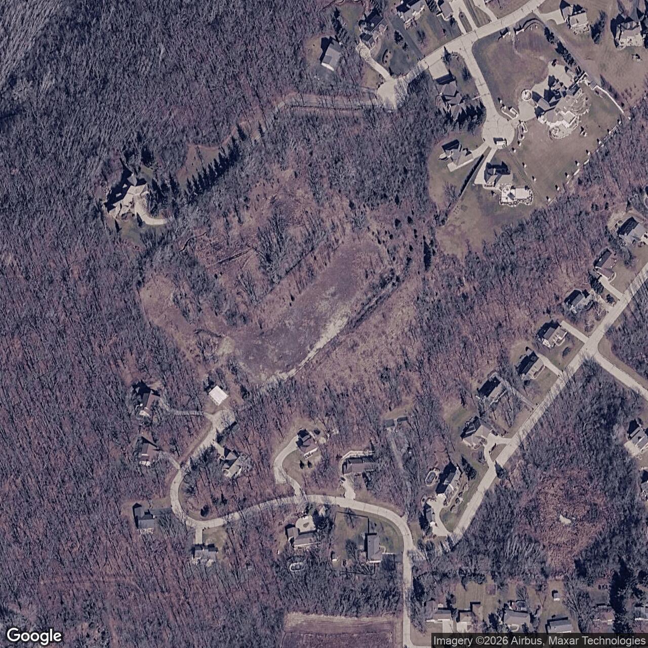 Current Google Satellite Image of Nike Site M-64 Launch Area, Wisconsin