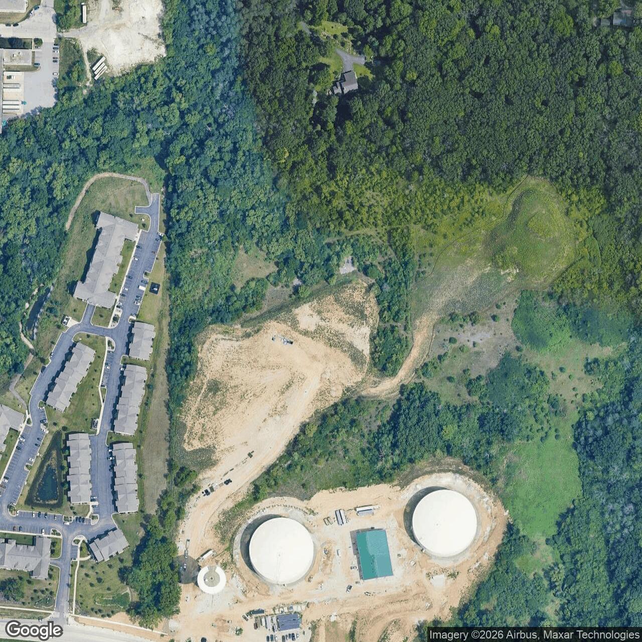 Current Google Satellite Image of Nike Site M-74 Launch Area, Wisconsin