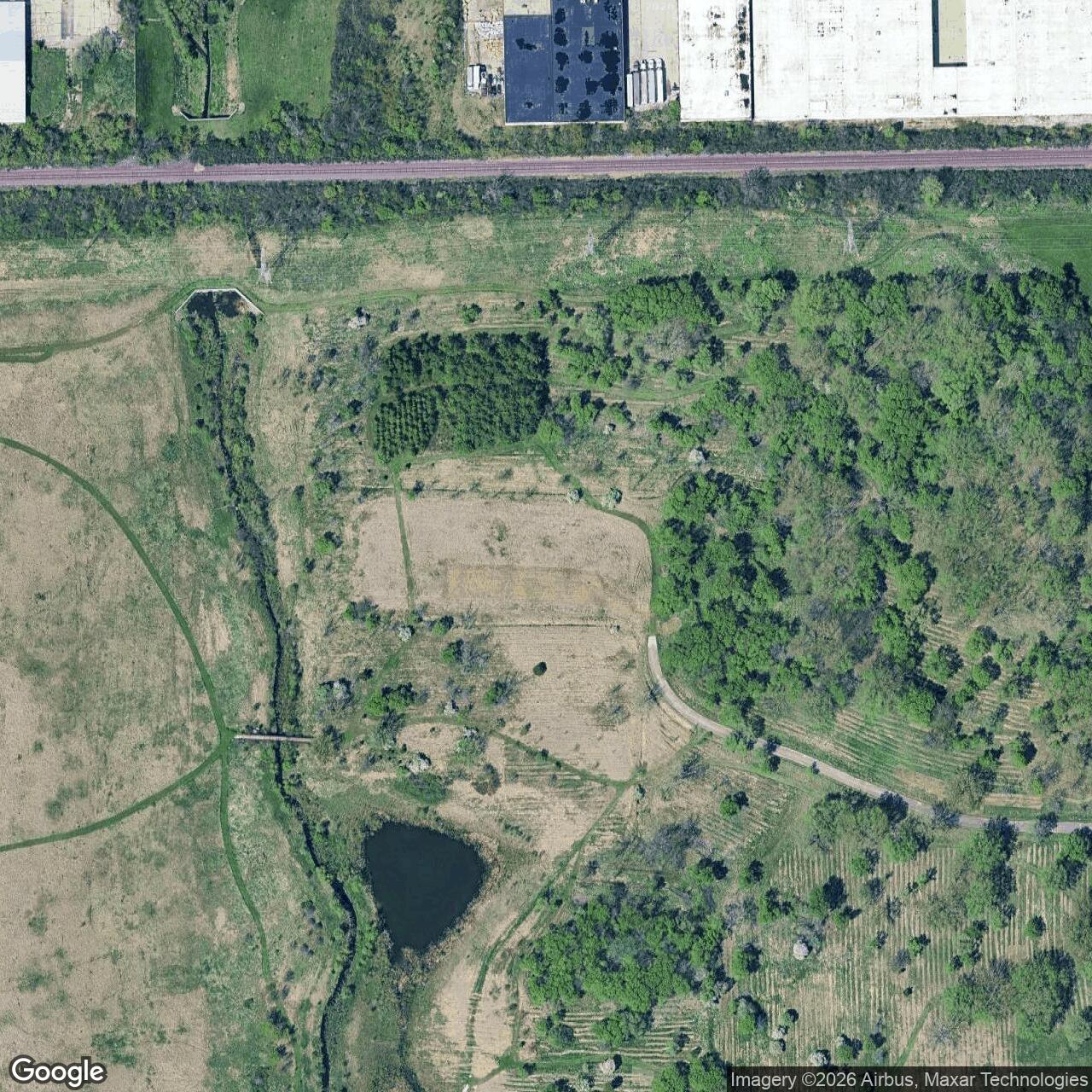 Current Google Satellite Image of Nike Site M-96 Launch Area, Wisconsin