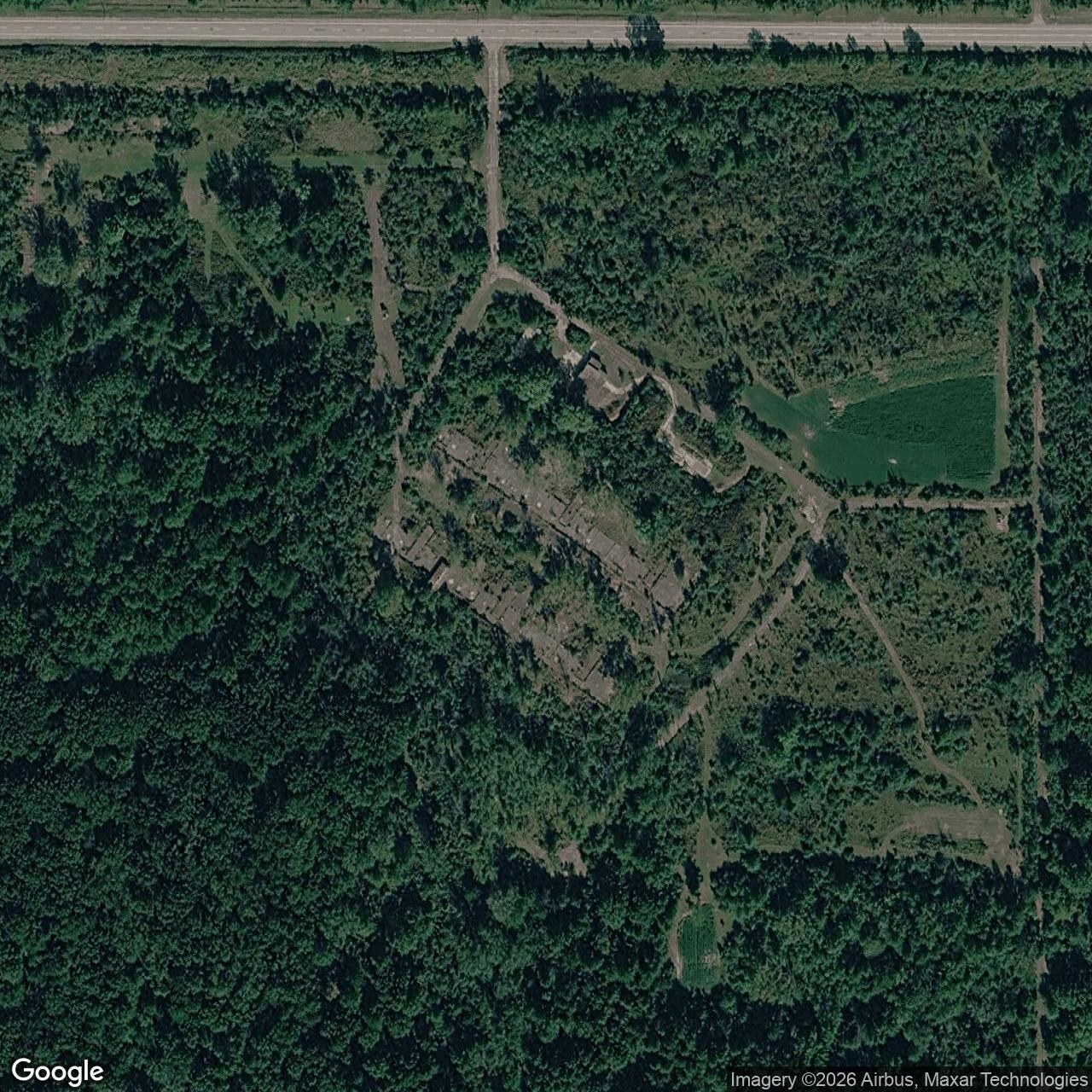 Current Google Satellite Image of Nike Site NF-03 Launch Area, New York