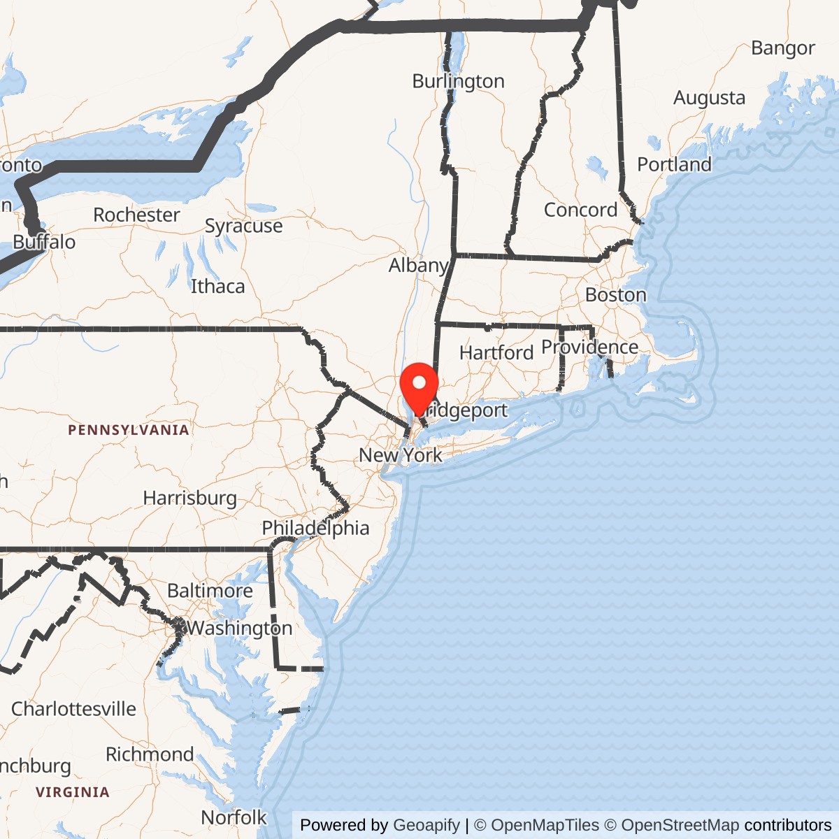 Map showing location of Nike Site NY-09, New York