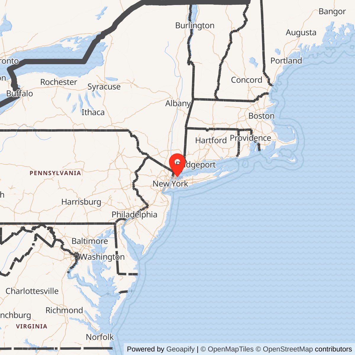 Map showing location of Nike Site NY-15L, New York