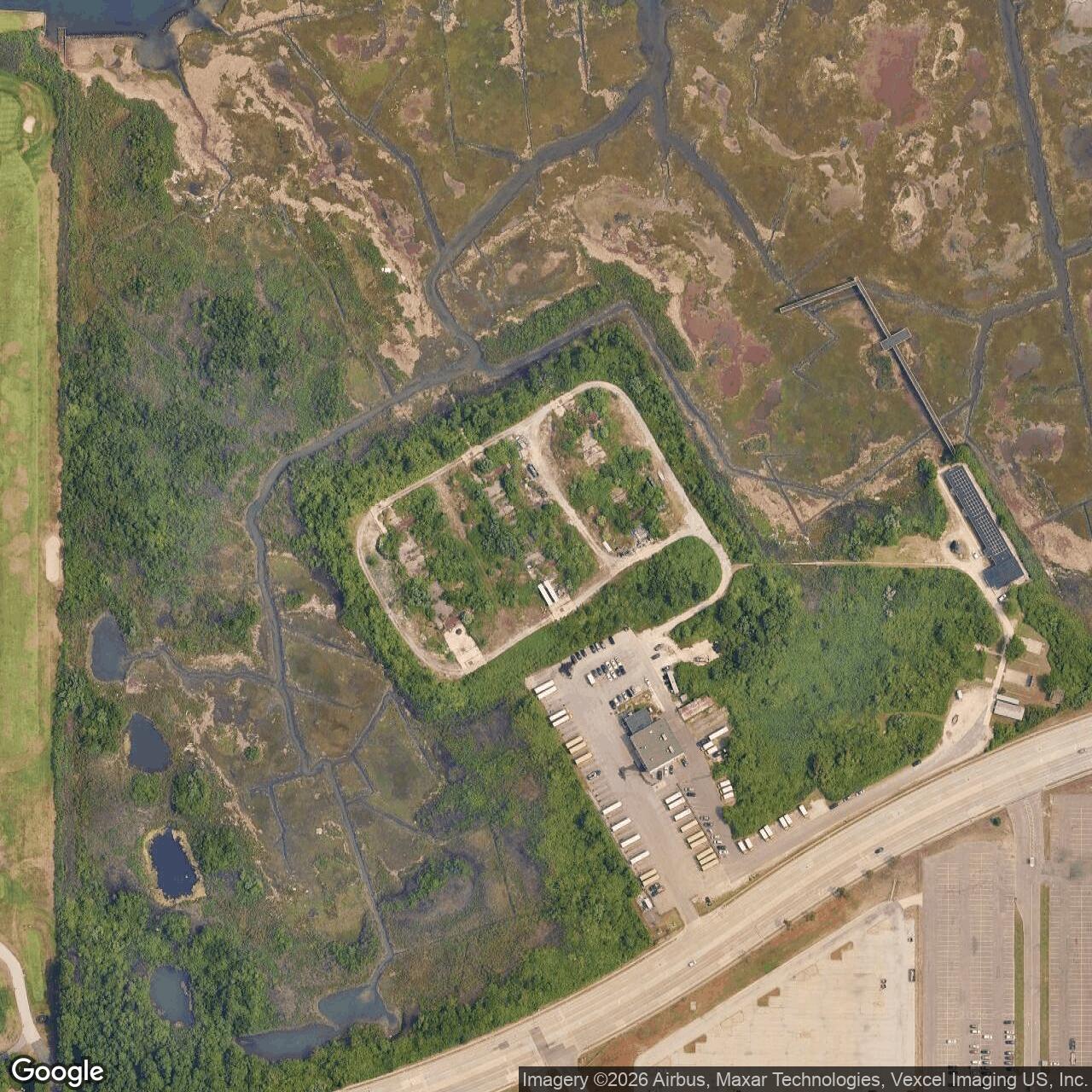 Current Google Satellite Image of Nike Missile Site NY-29/30 Launcher, Lido Beach New York