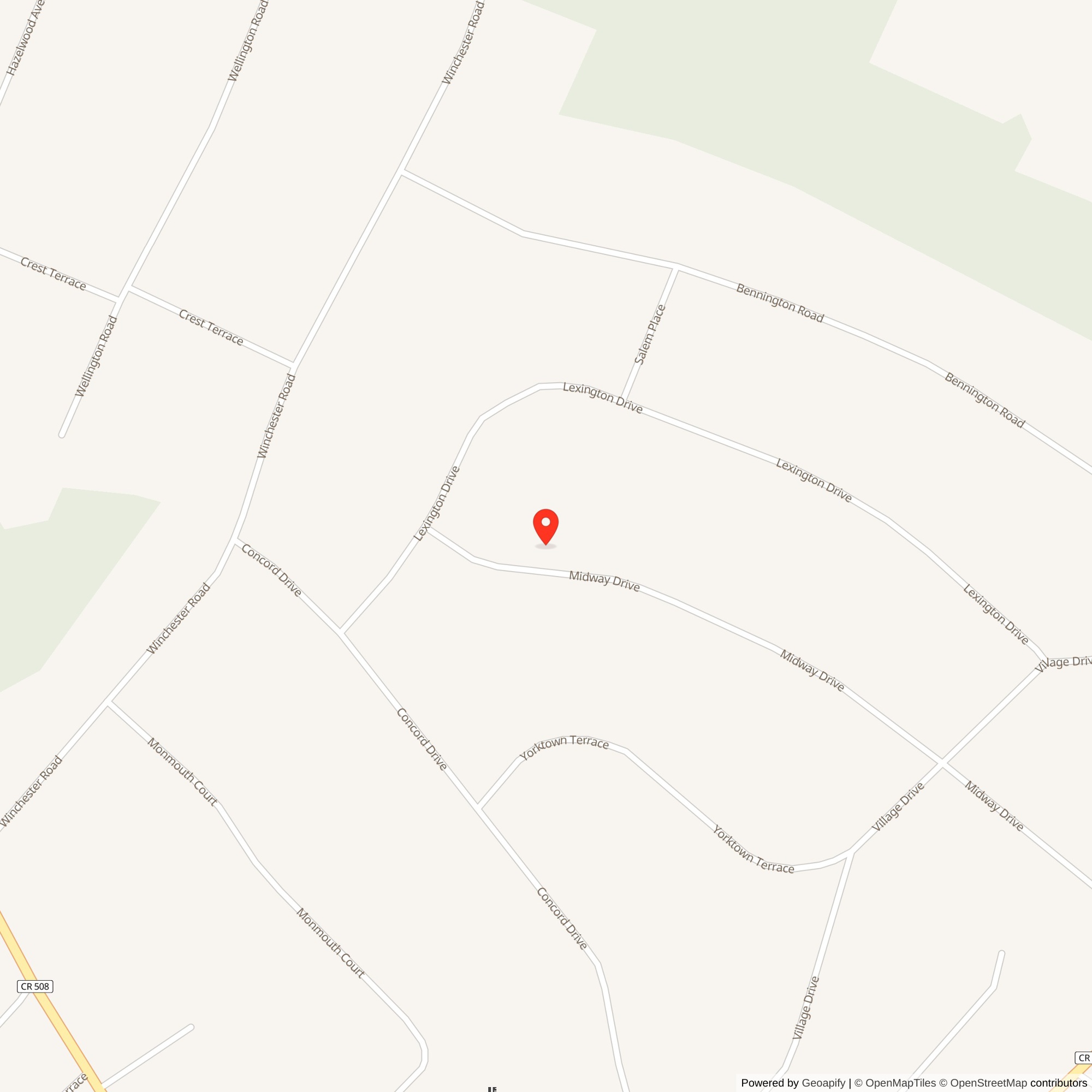 Map showing location of Nike Site NY-80L, New Jersey