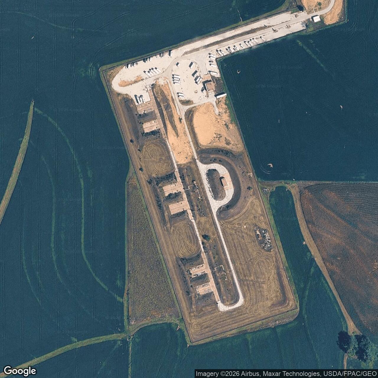 Current Google Satellite Image of Nike Missile Site OF-60 Launcher, Louisville Nebraska