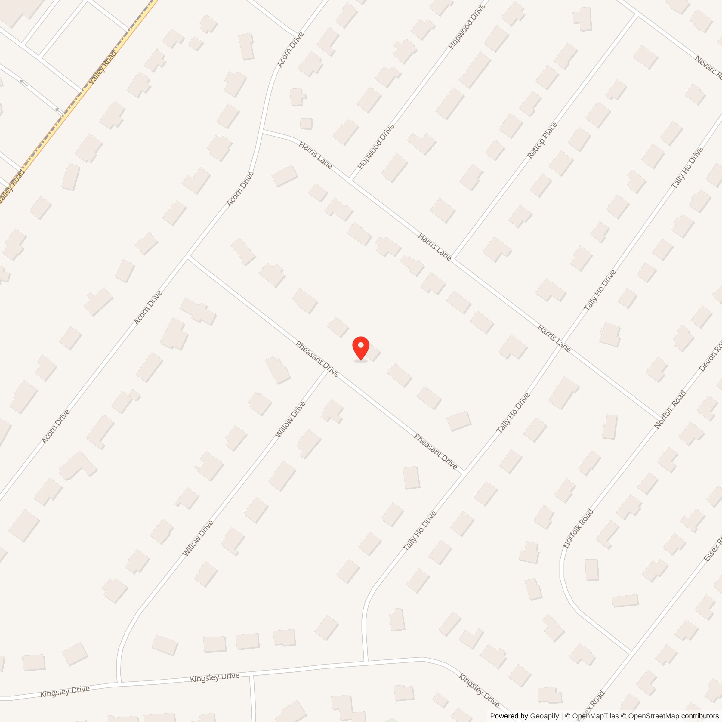 Map showing location of Nike Site PH-99C, Pennsylvania