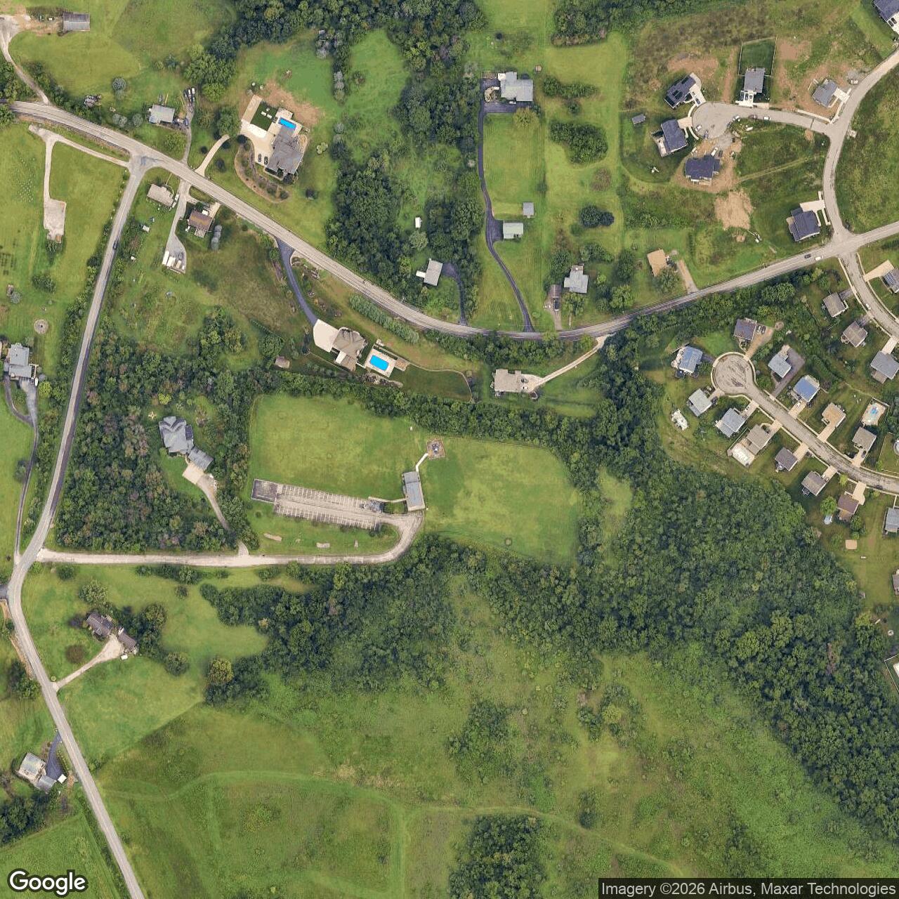 Current Google Satellite Image of Nike Site PI-62C, Pennsylvania
