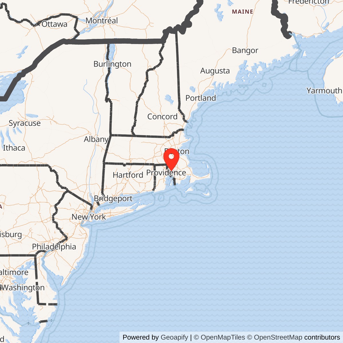 Map showing location of Nike Site PR-19L, Massachusetts