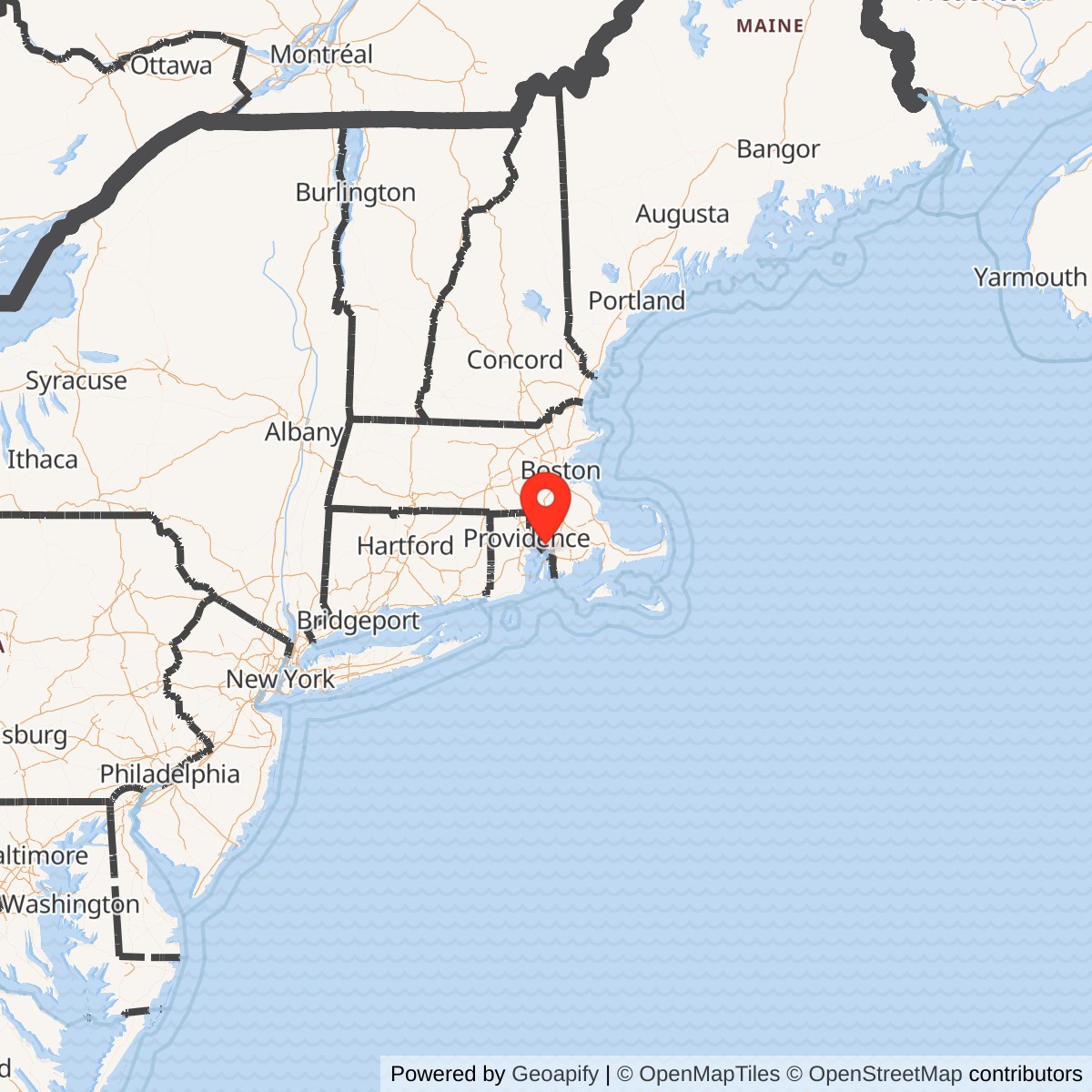 Map showing location of Nike Site PR-29L, Massachusetts