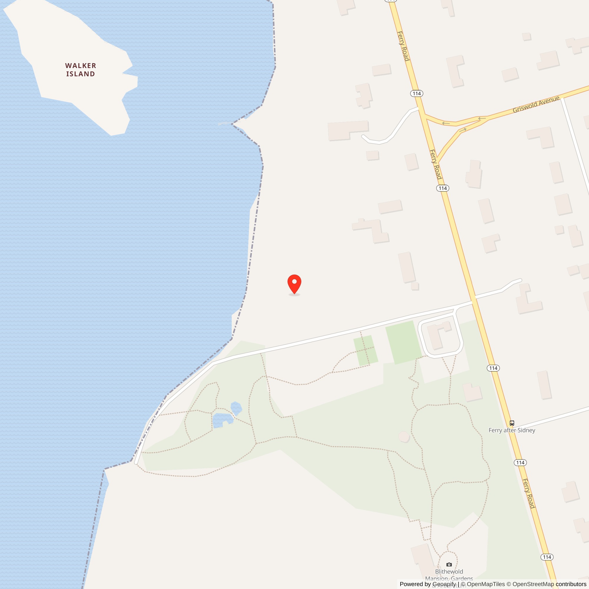 Map showing location of Nike Site PR-38C, Rhode Island