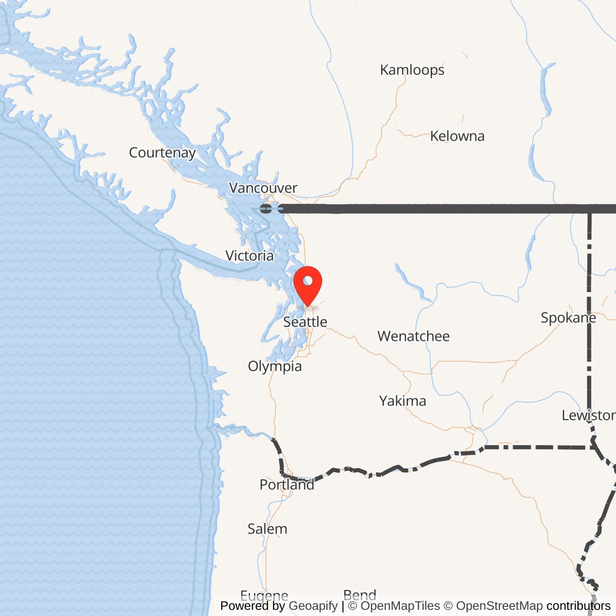 Map showing location of Nike Missile Site S-03 IFC, Washington