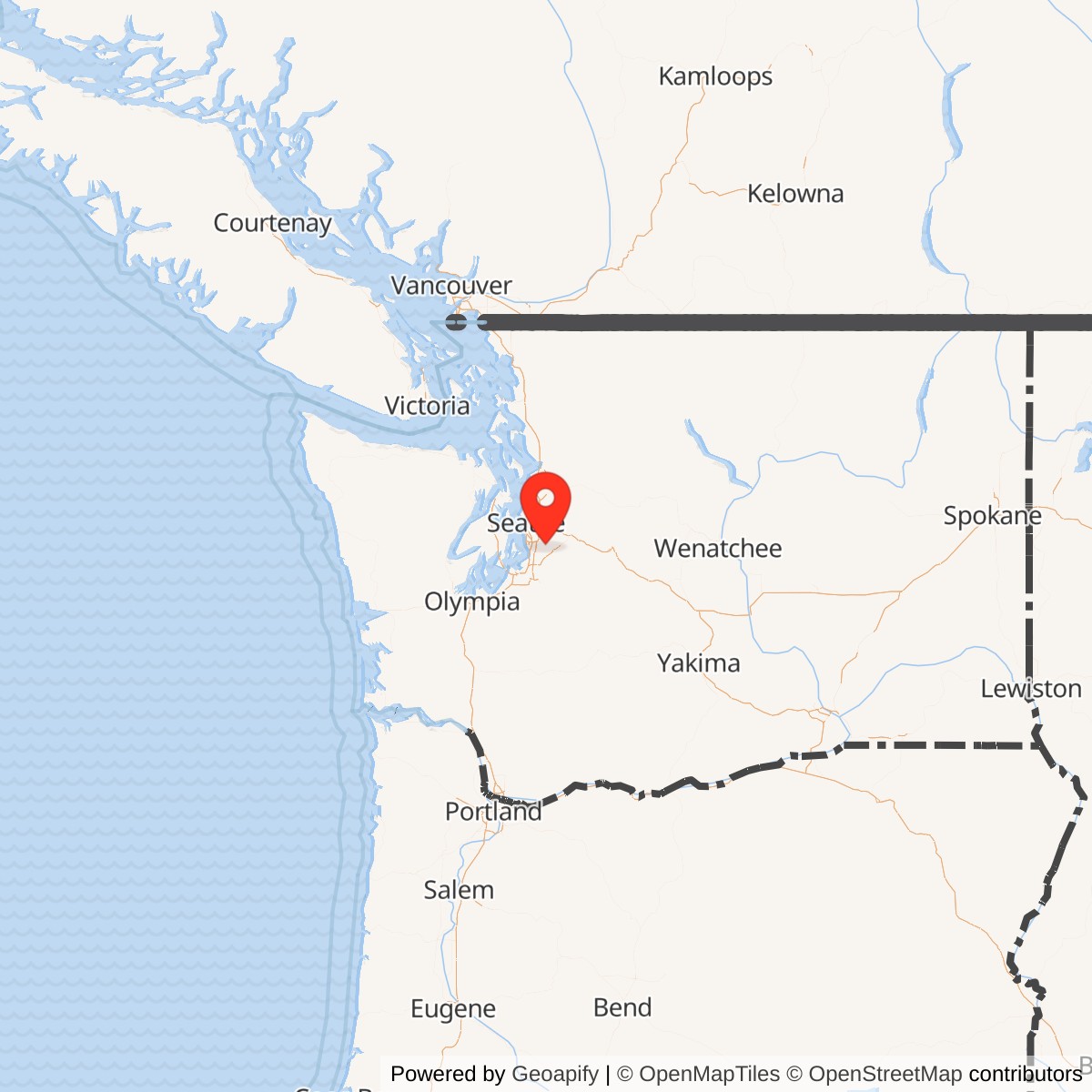 Map showing location of Nike Missile Site S-32 IFC, Washington