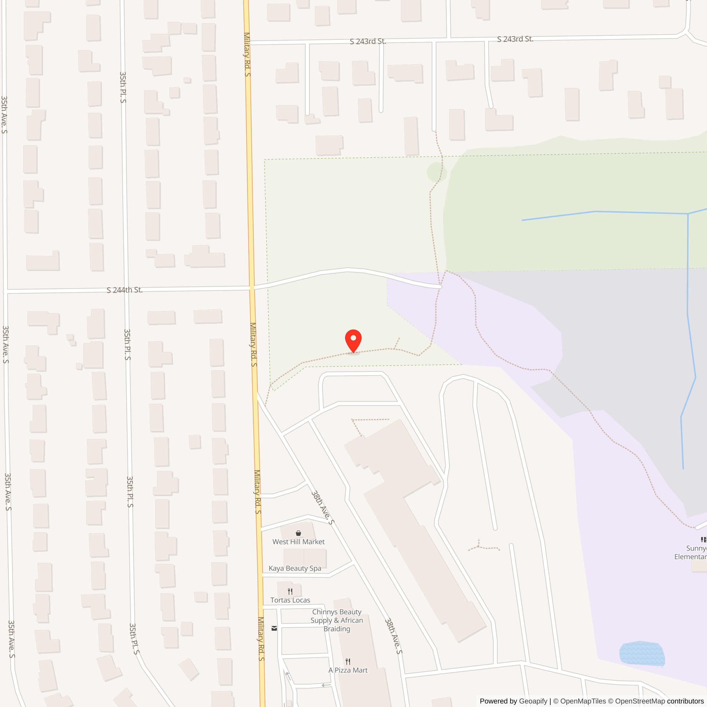 Map showing location of Nike Missile Site S-43 IFC, Washington