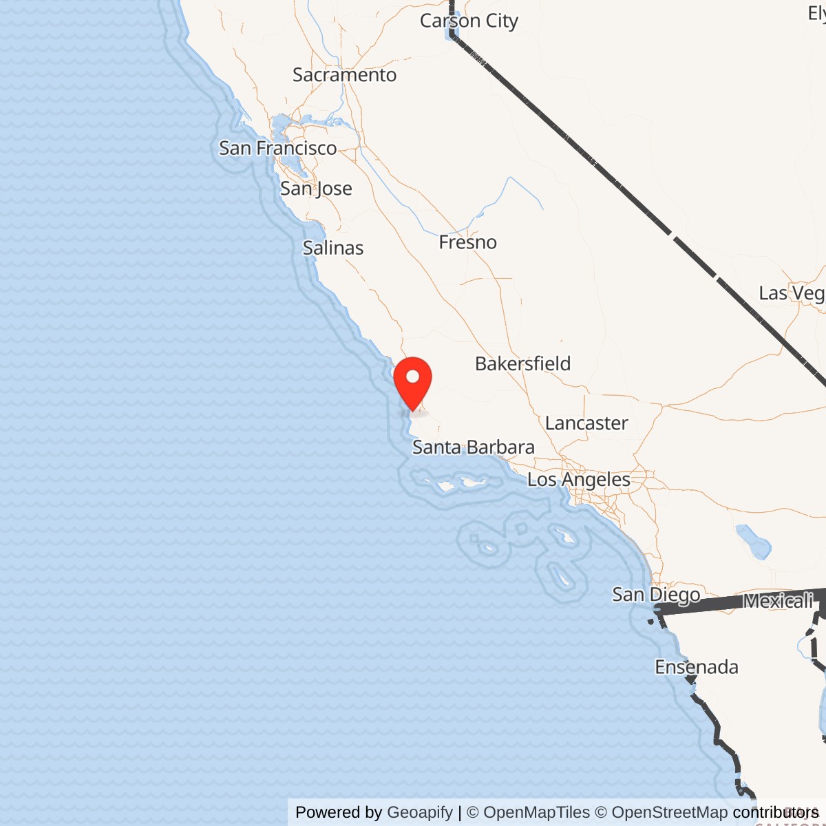 Map showing location of Titan I 395-A Missile Silo Vandenberg AFB