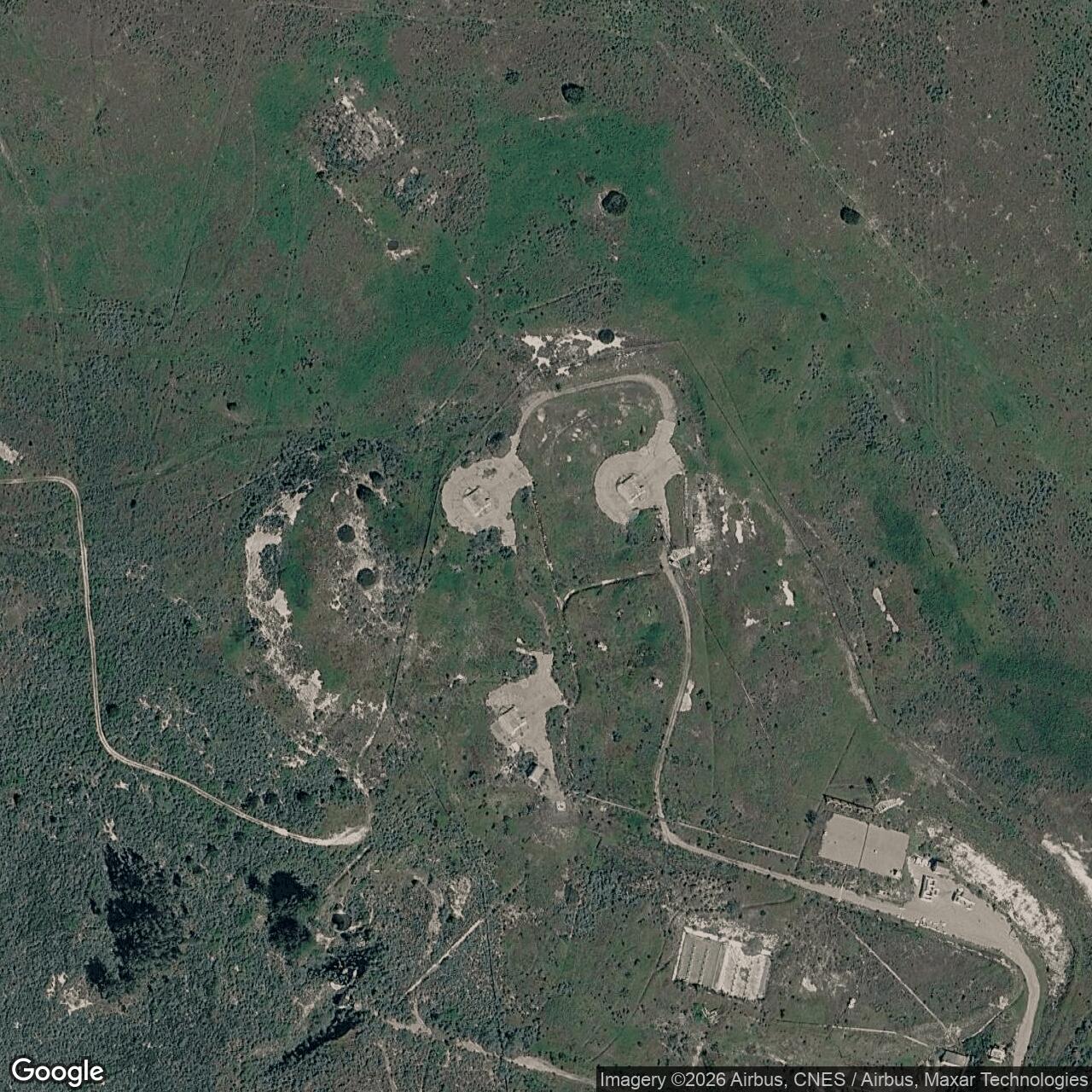 Current Google Satellite Image of Titan I 395-A Missile Silo Vandenberg AFB