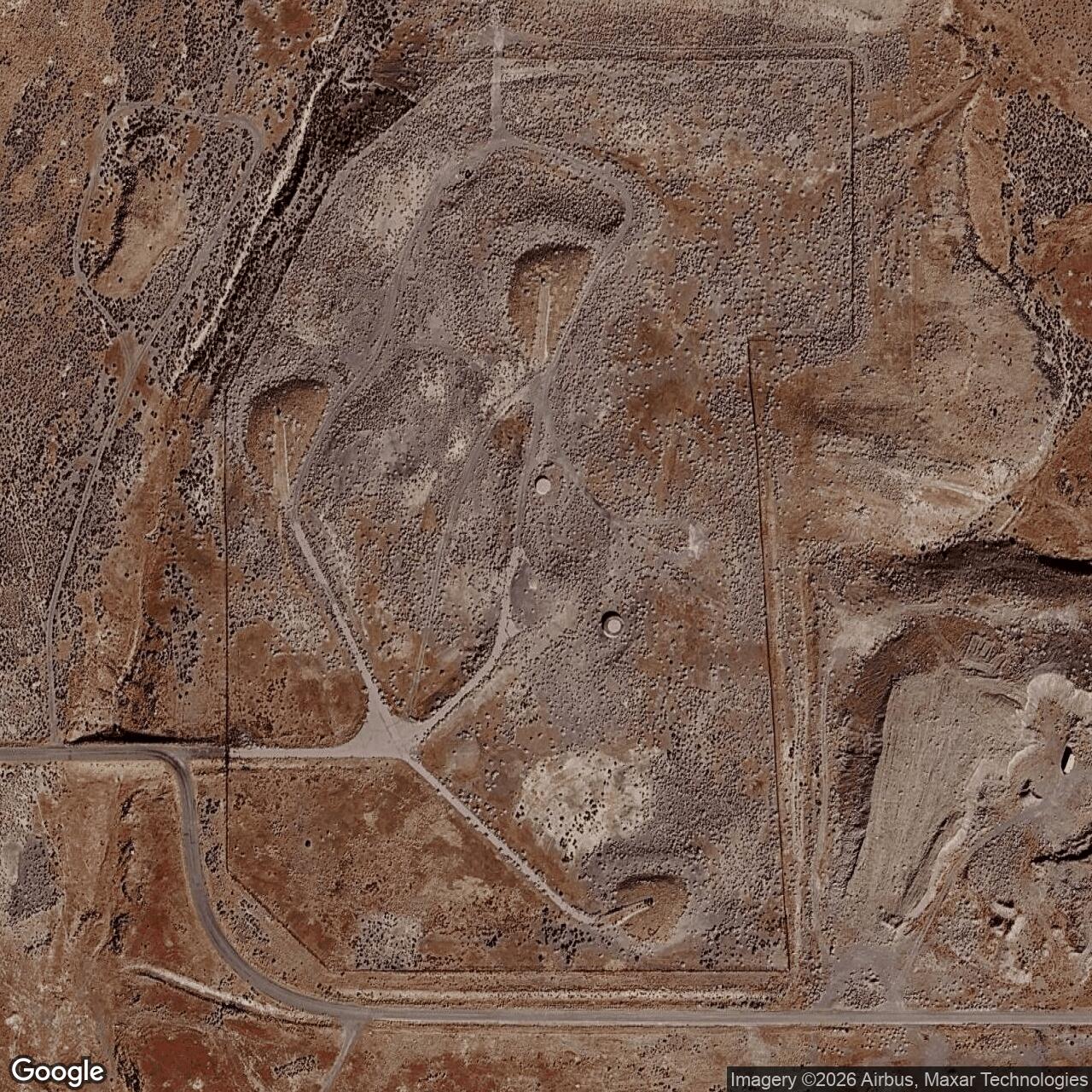 Current Google Satellite Image of Titan I 569-A Missile Silo Mountain Home AFB Idaho