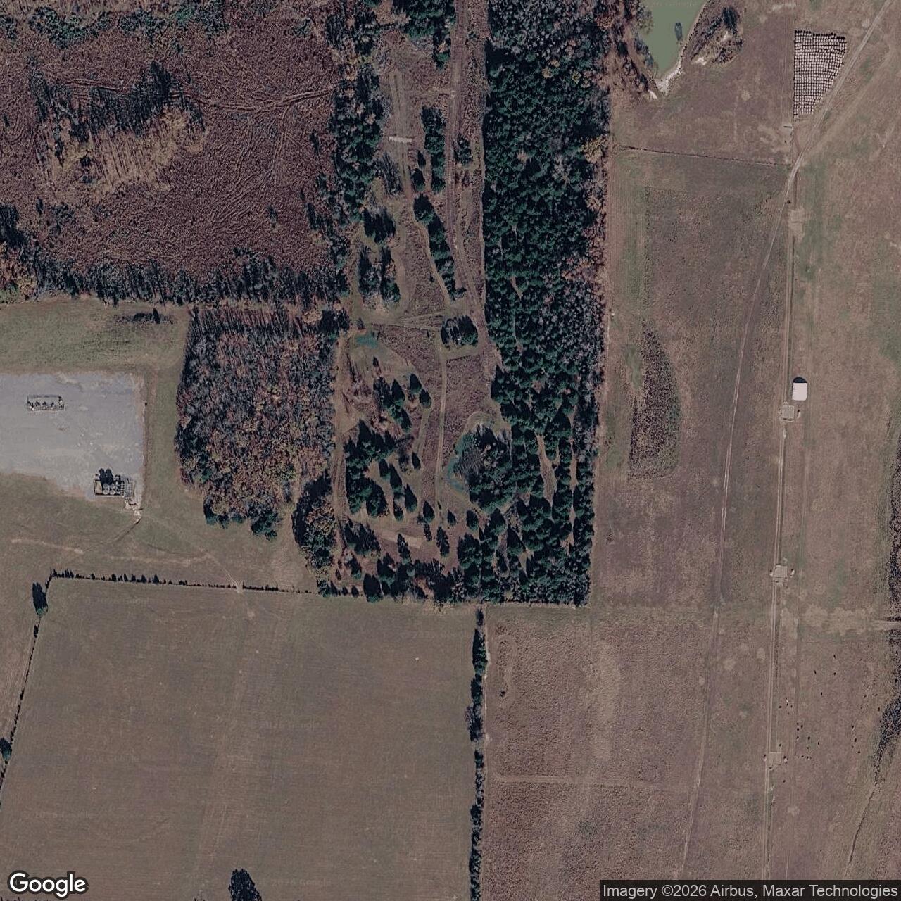 Current Google Satellite Image of Titan II 373-2 Missile Silo Little Rock AFB Arkansas