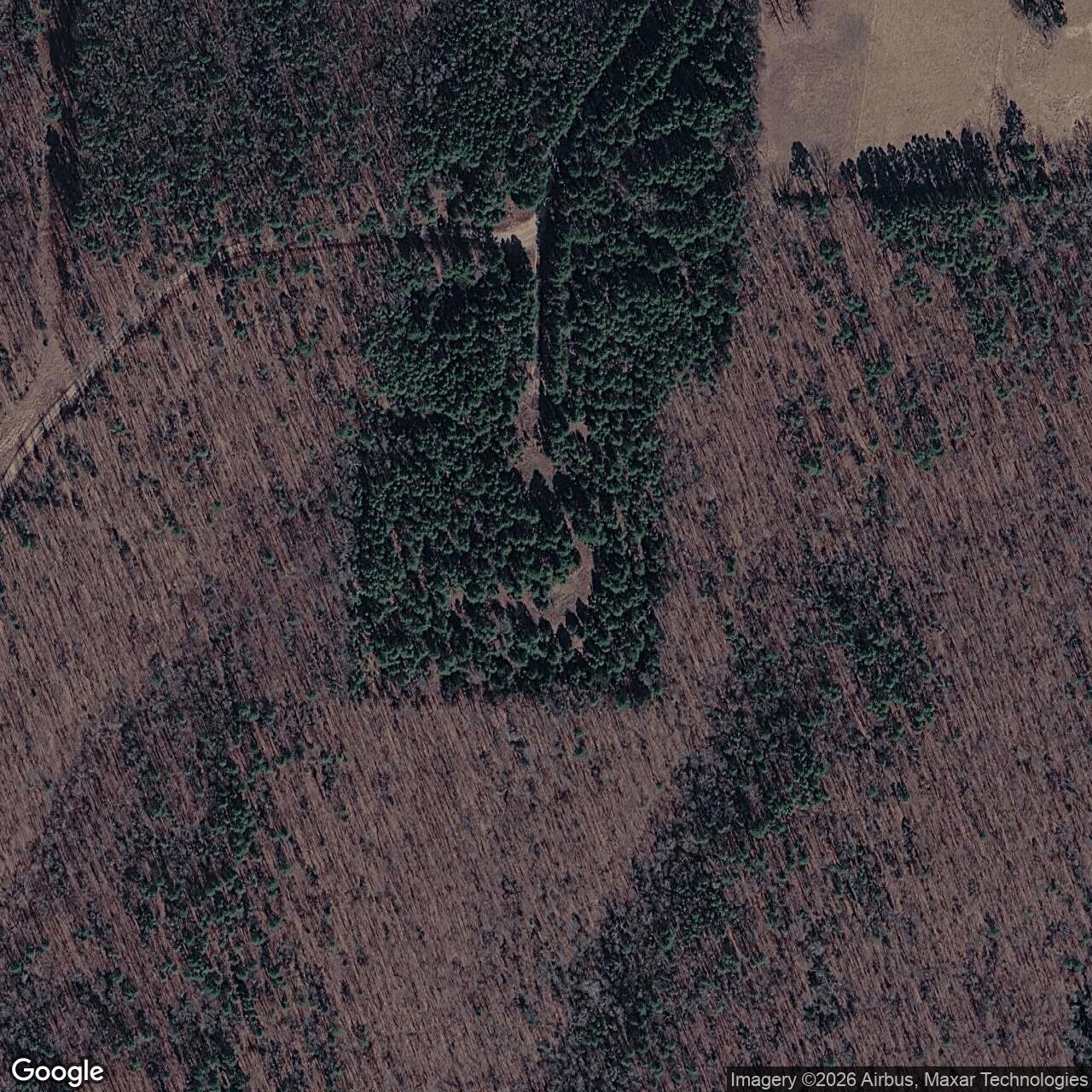 Current Google Satellite Image of Titan II 373-3 Missile Silo Little Rock AFB Arkansas