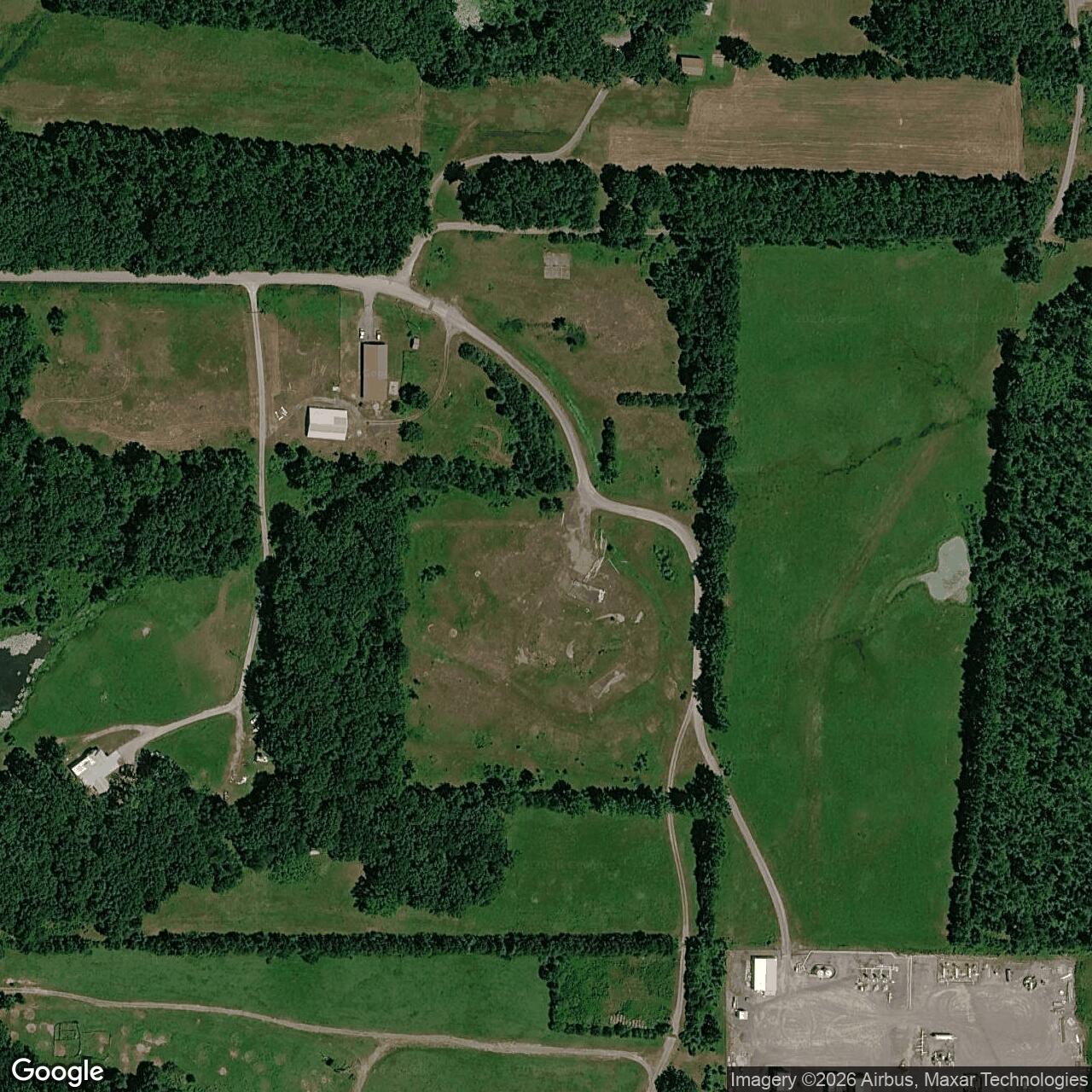 Current Google Satellite Image of Titan II 373-4 Missile Silo Little Rock AFB Arkansas