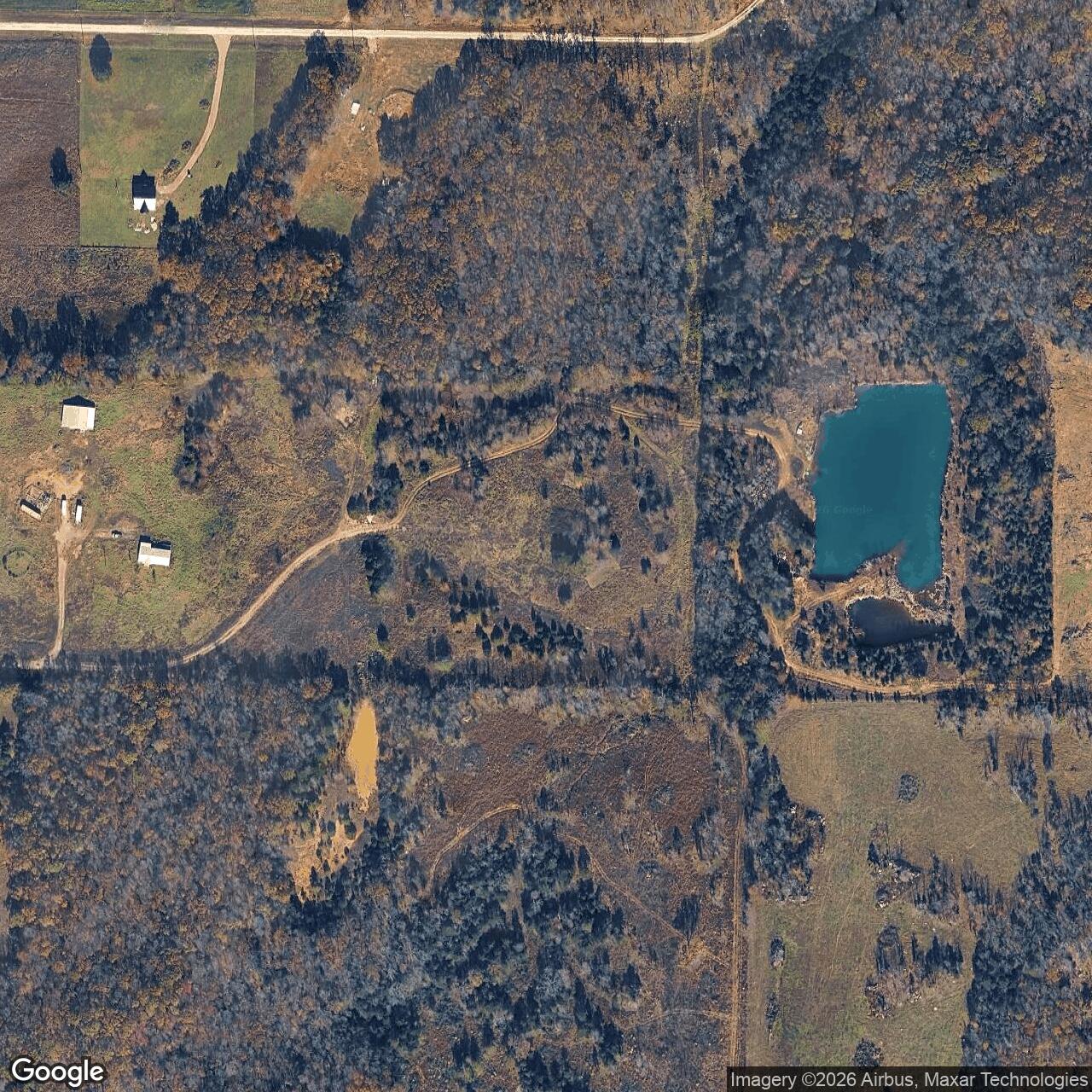 Current Google Satellite Image of Titan II 373-7 Missile Silo Little Rock AFB Arkansas