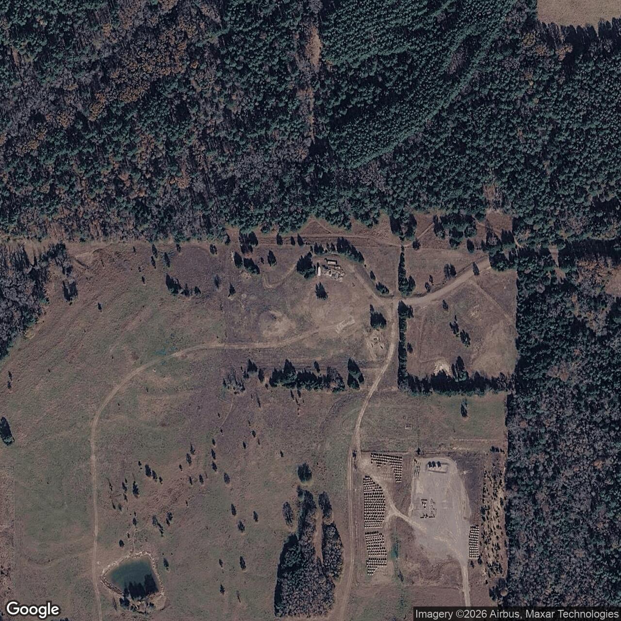 Current Google Satellite Image of Titan II 374-7 Missile Silo Little Rock AFB Arkansas